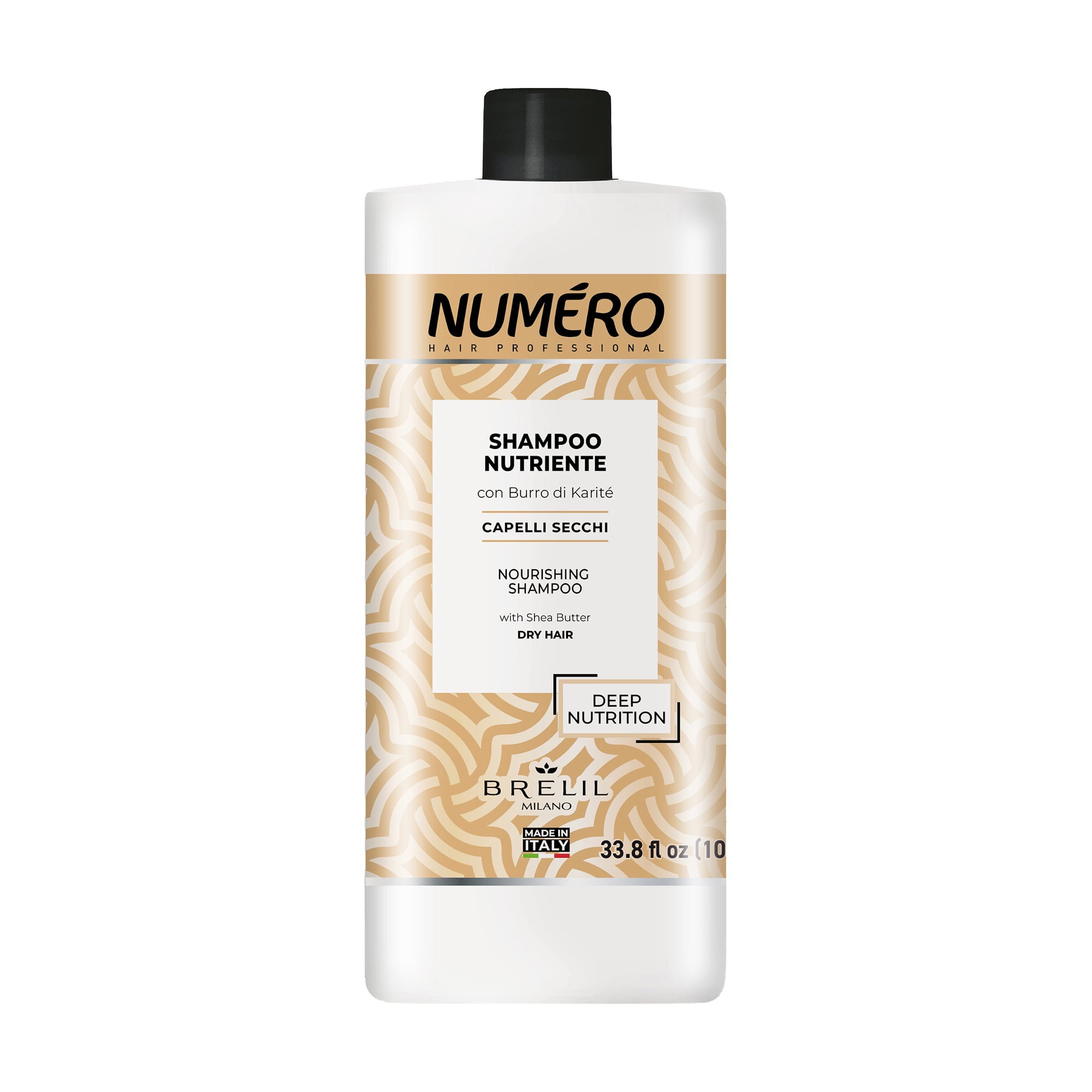 Шампунь для сухого волосся Brelil Numero Nourishing Shampoo Shampoo з олією каріте, 1 л