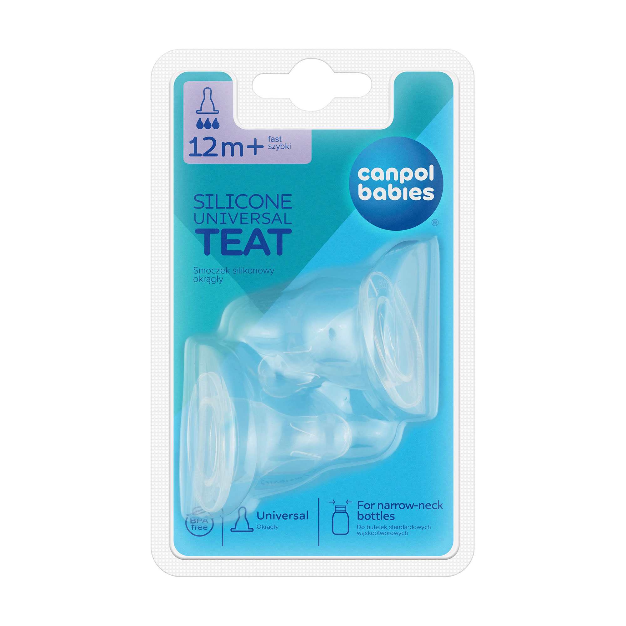 

Кругла силіконова соска Canpol Babies, 2 шт (18/117)