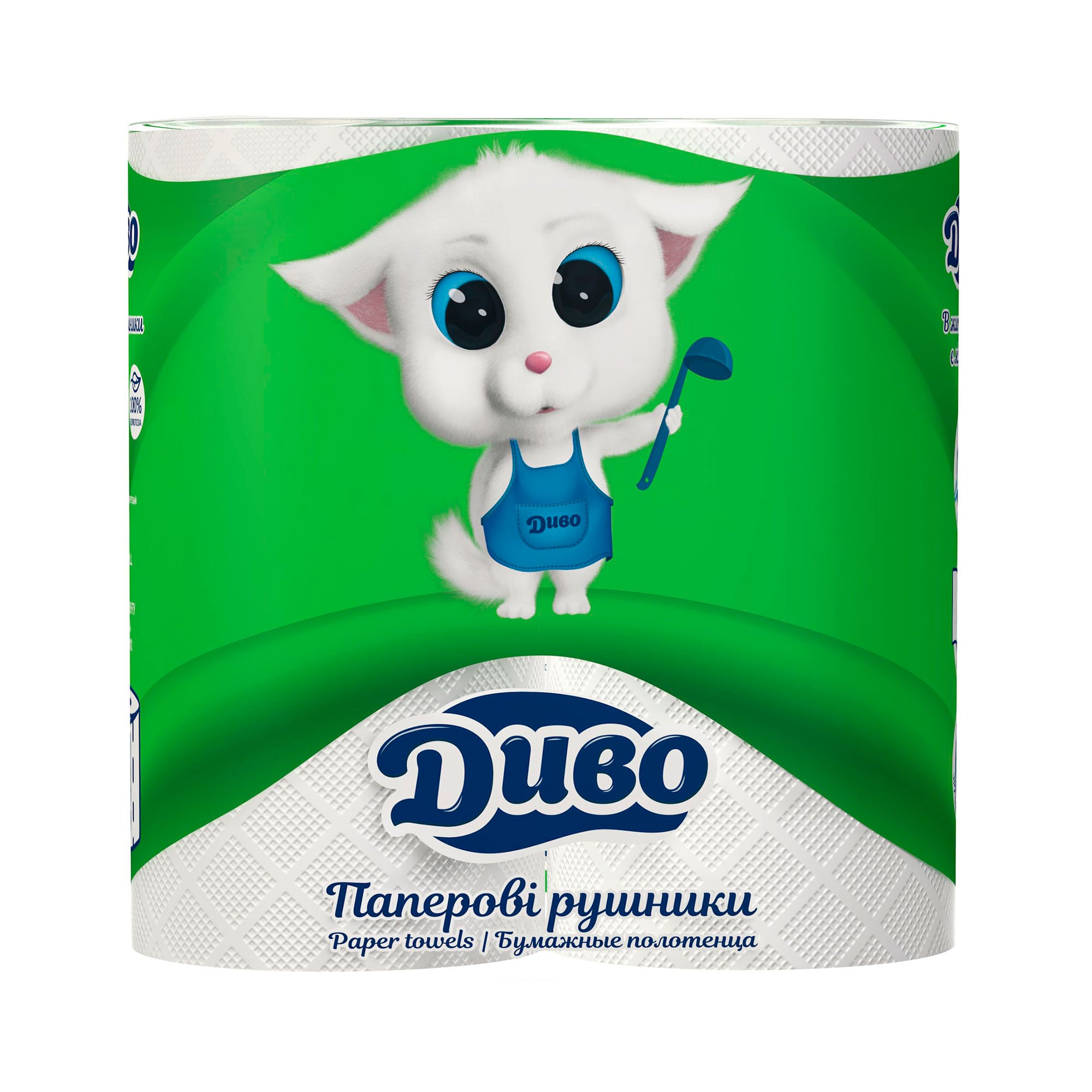 

Паперові рушники Диво 2-шарові, 2 рулони