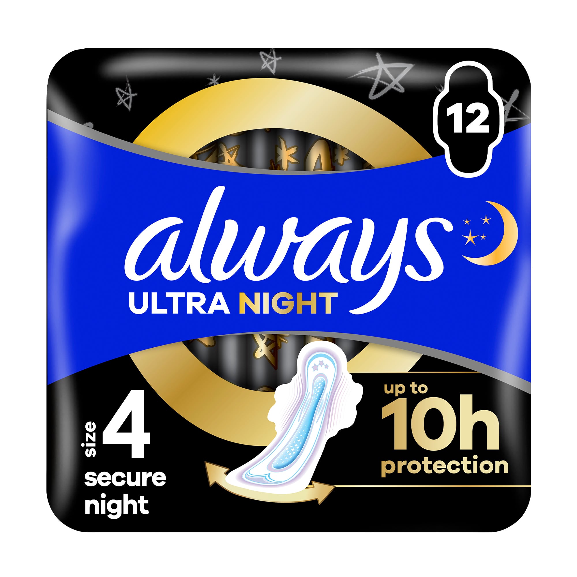 

Гігієнічні прокладки Always Ultra Secure Night, розмір 4, 12 шт