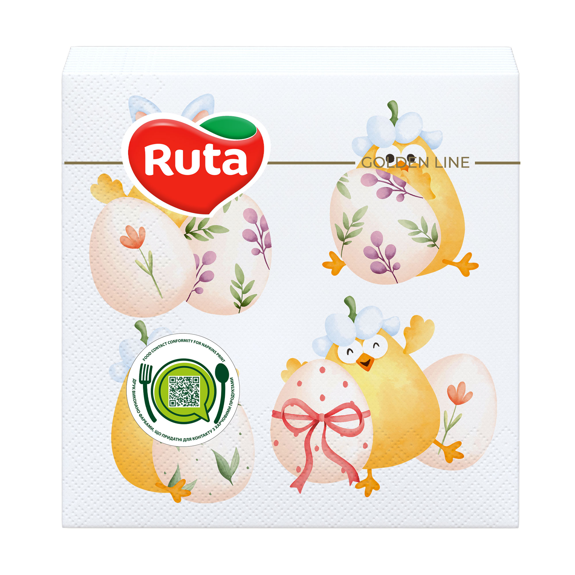 

Серветки RUTA Пасхальні етюди, 33*33 см, 2-шарові, 20 шт