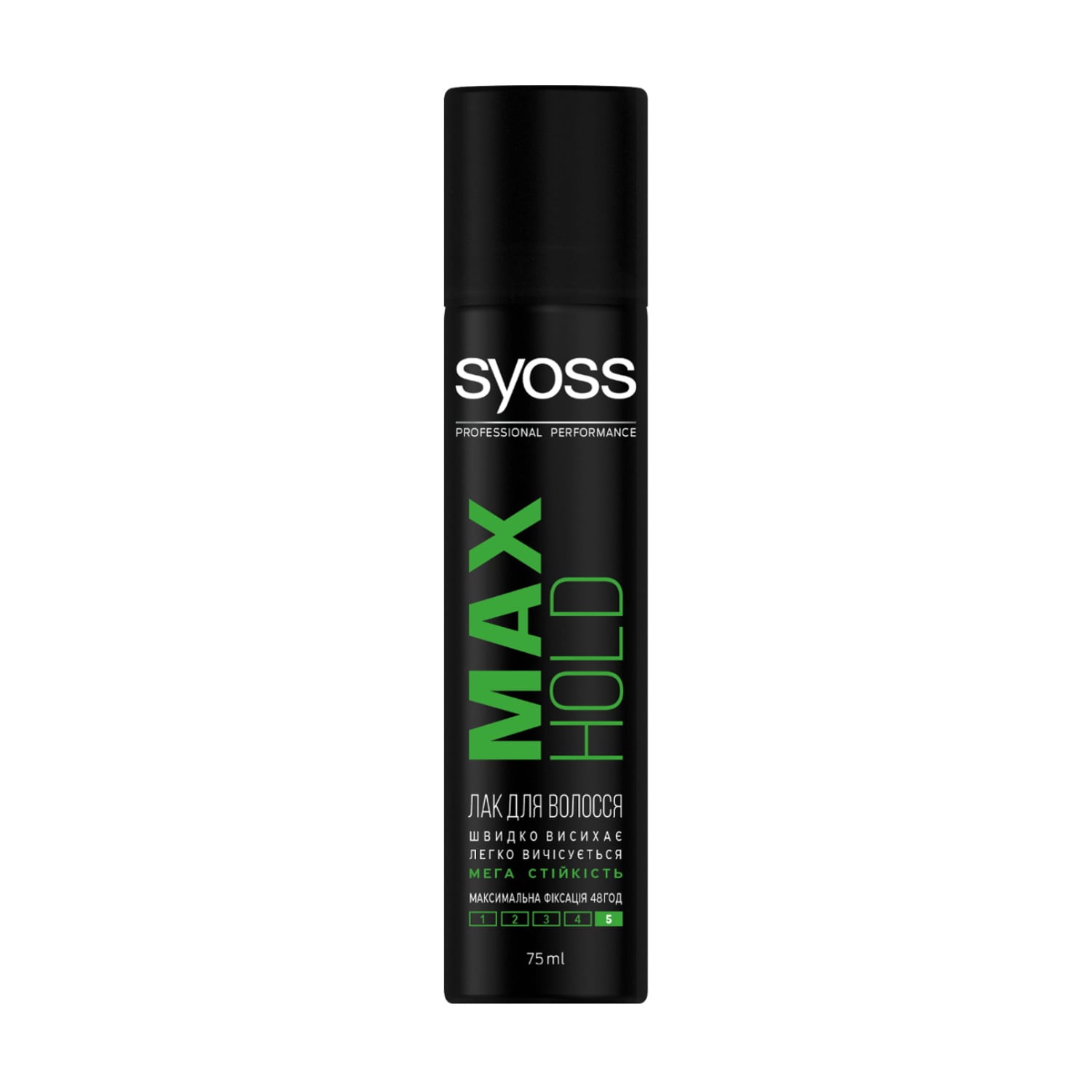 

Лак для волосся SYOSS Max Hold Hairspray фіксація 5 (максимальна), 75 мл