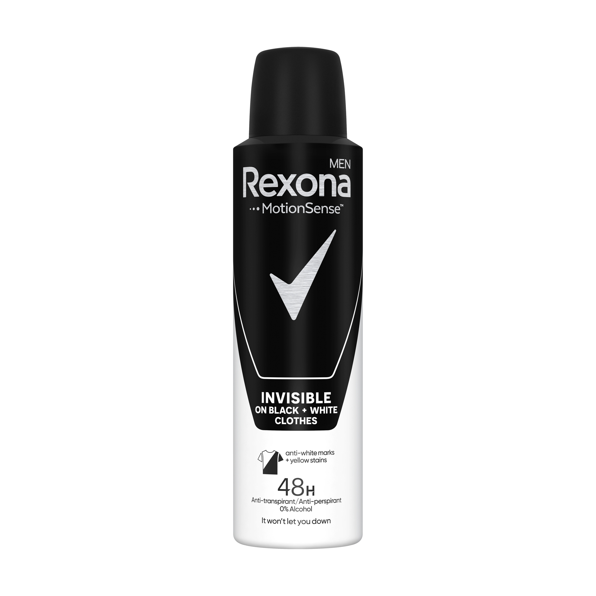 

Уцінка! Антиперспірант-спрей Rexona Men MotionSense Invisible, невидимий на чорному та білому 48Н, чоловічий, 150 мл