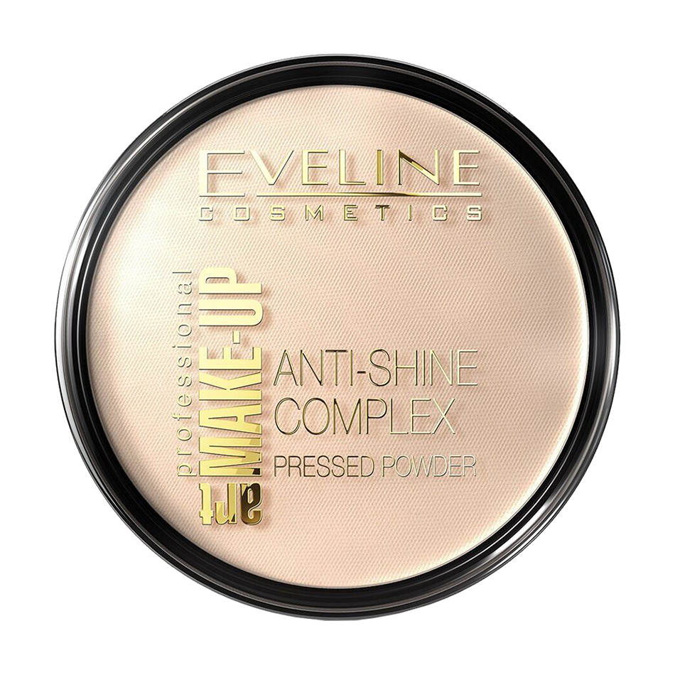 

Уцінка! Мінеральна матувальна пудра Eveline Art Professional Make-Up Anti-Shine Complex Pressed Powder з шовком 31 Transparent, 14 г