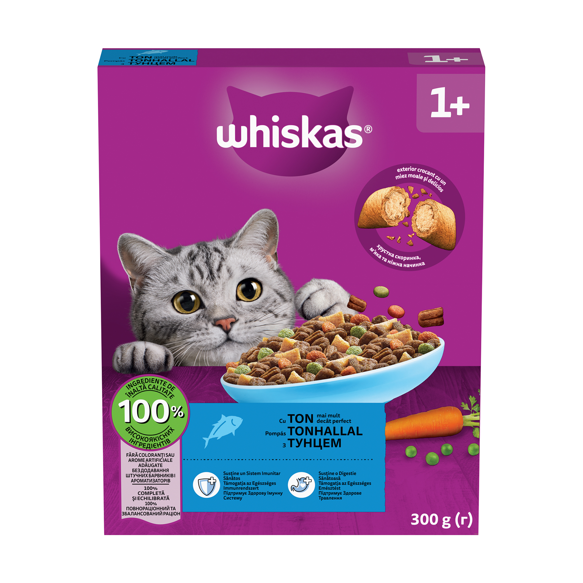 

Сухий корм для дорослих кішок Whiskas з тунцем, 300 г