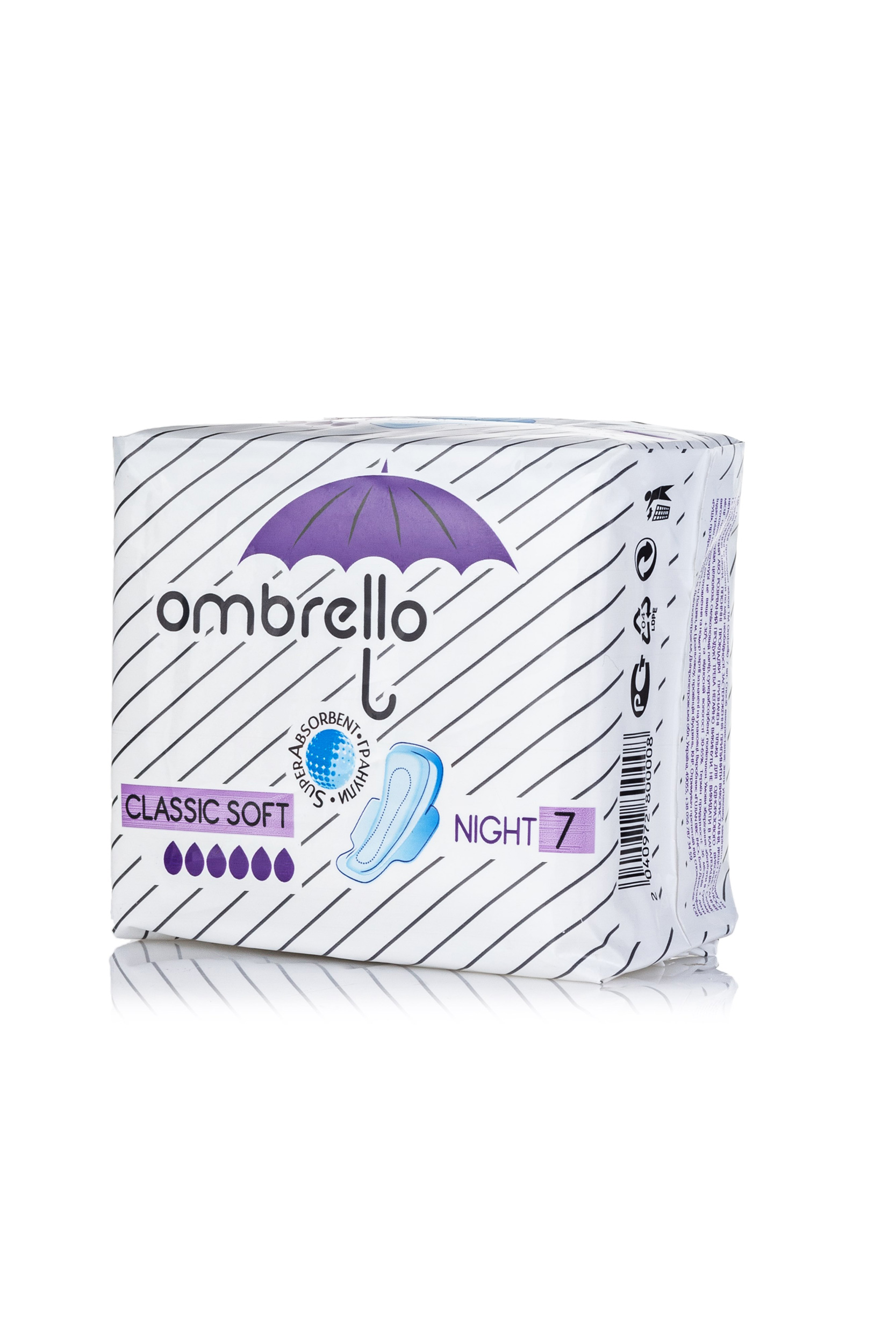 

Прокладки для критичних днів Ombrello classic night soft, 7шт