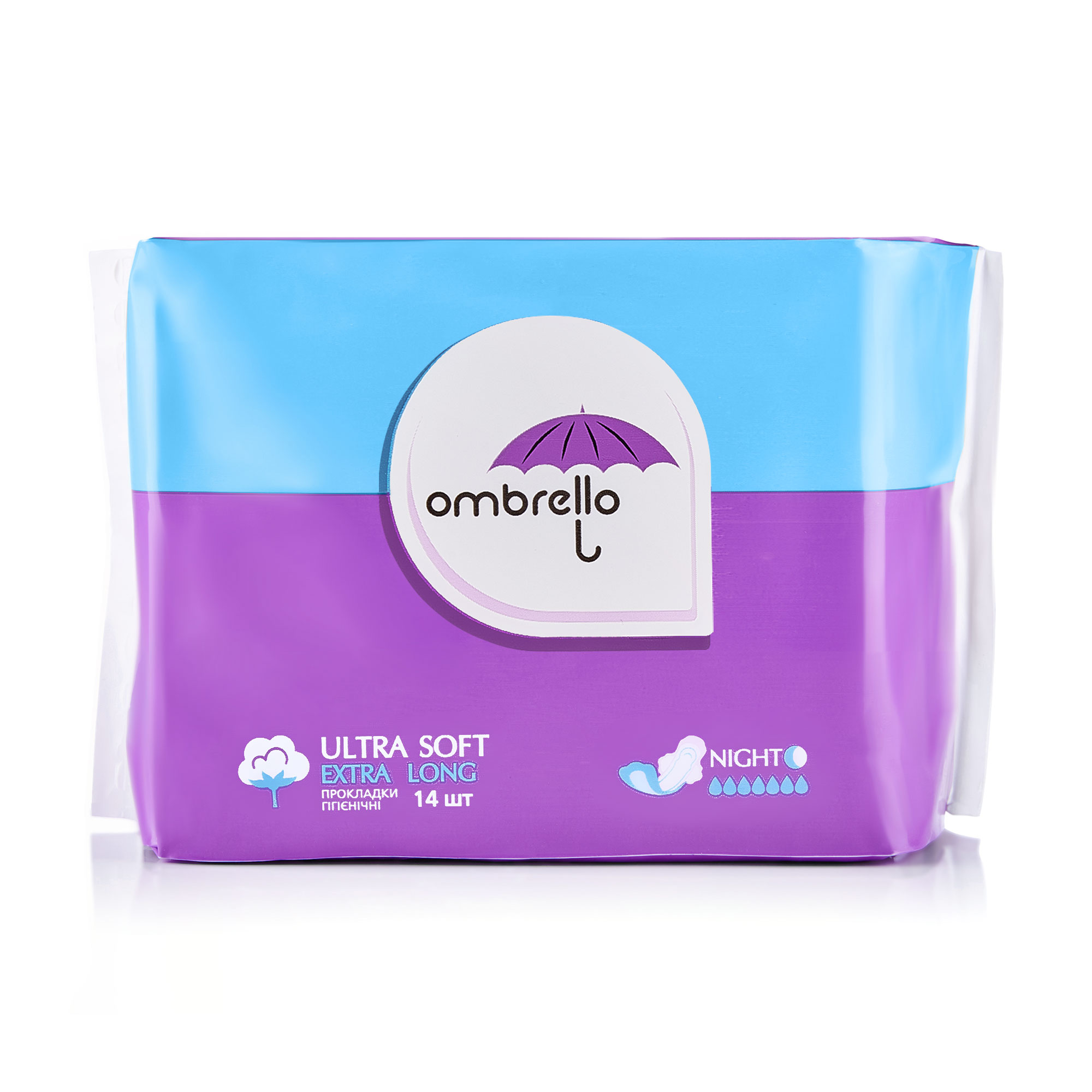 

Прокладки для критичних днів Ombrello Ultra Night Soft, 14 шт