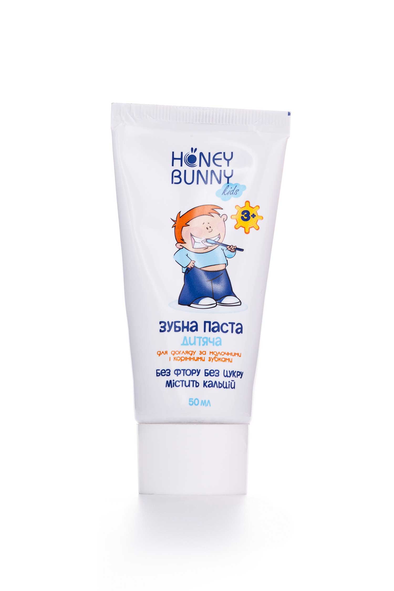 

Зубна паста Honey Bunny без фтору для хлопчиків, 50мл