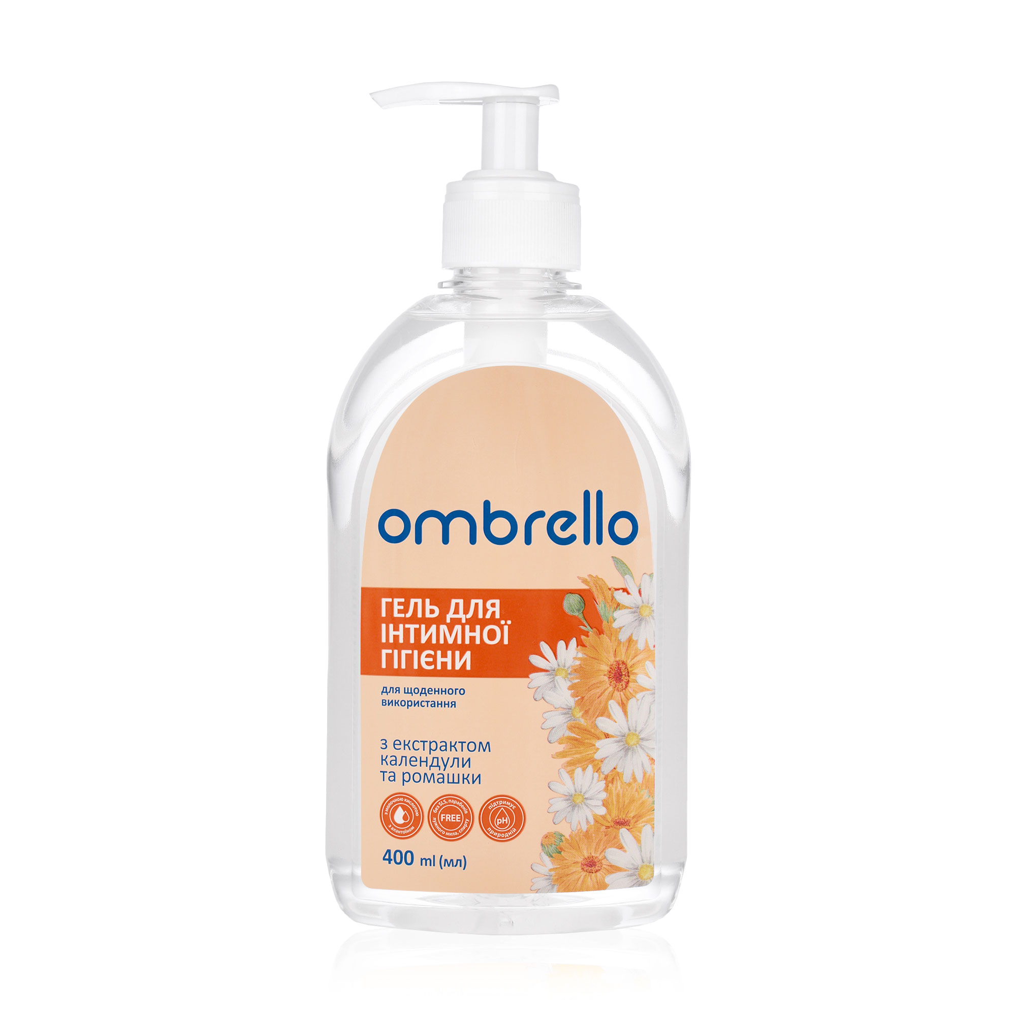 

Гель для інтимної гігієни Ombrello з екстрактом календули та ромашки, 400 мл