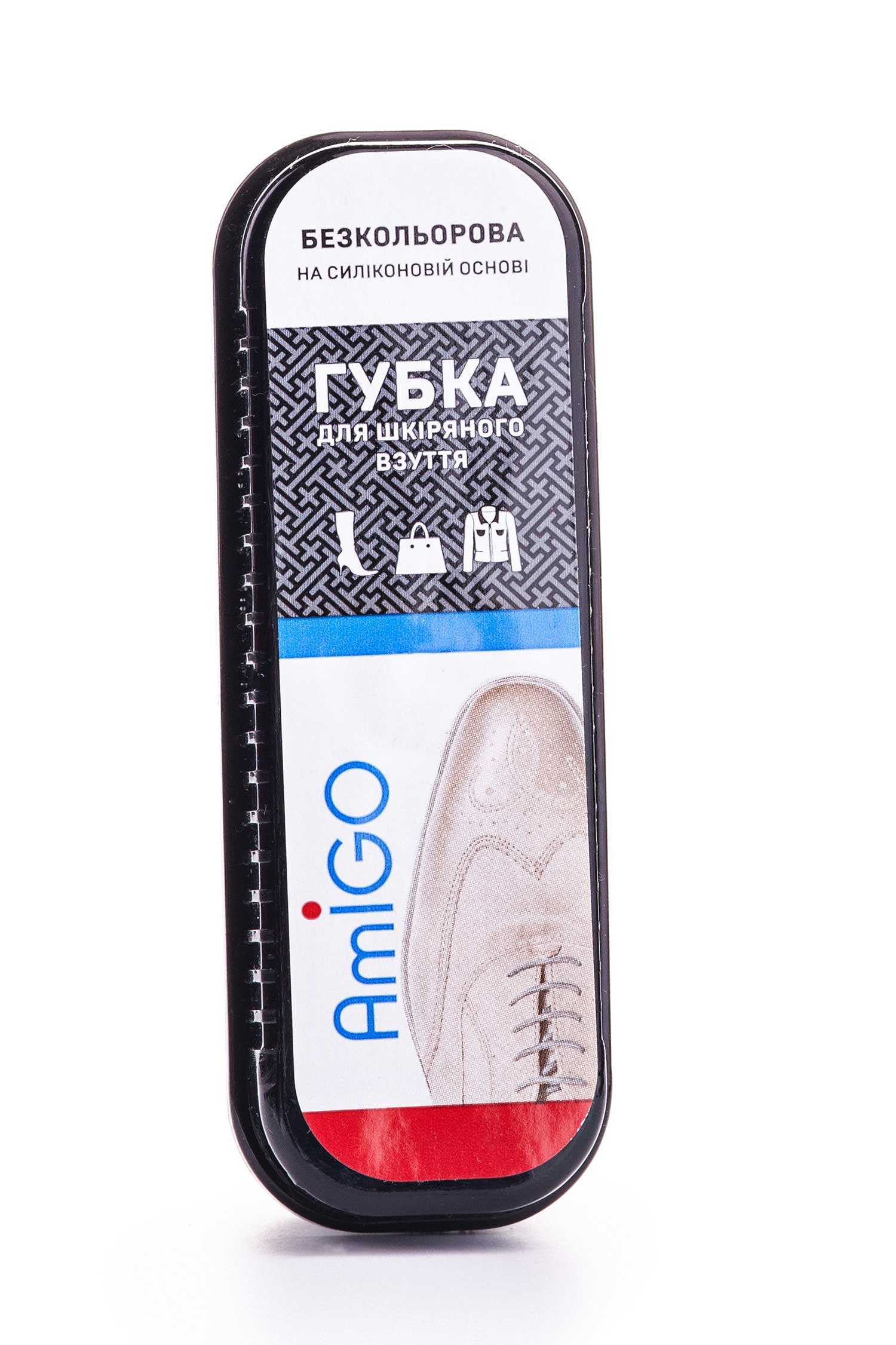 

Губка AmiGO для шкiряного взуття на силiконовiй основi безкольорова