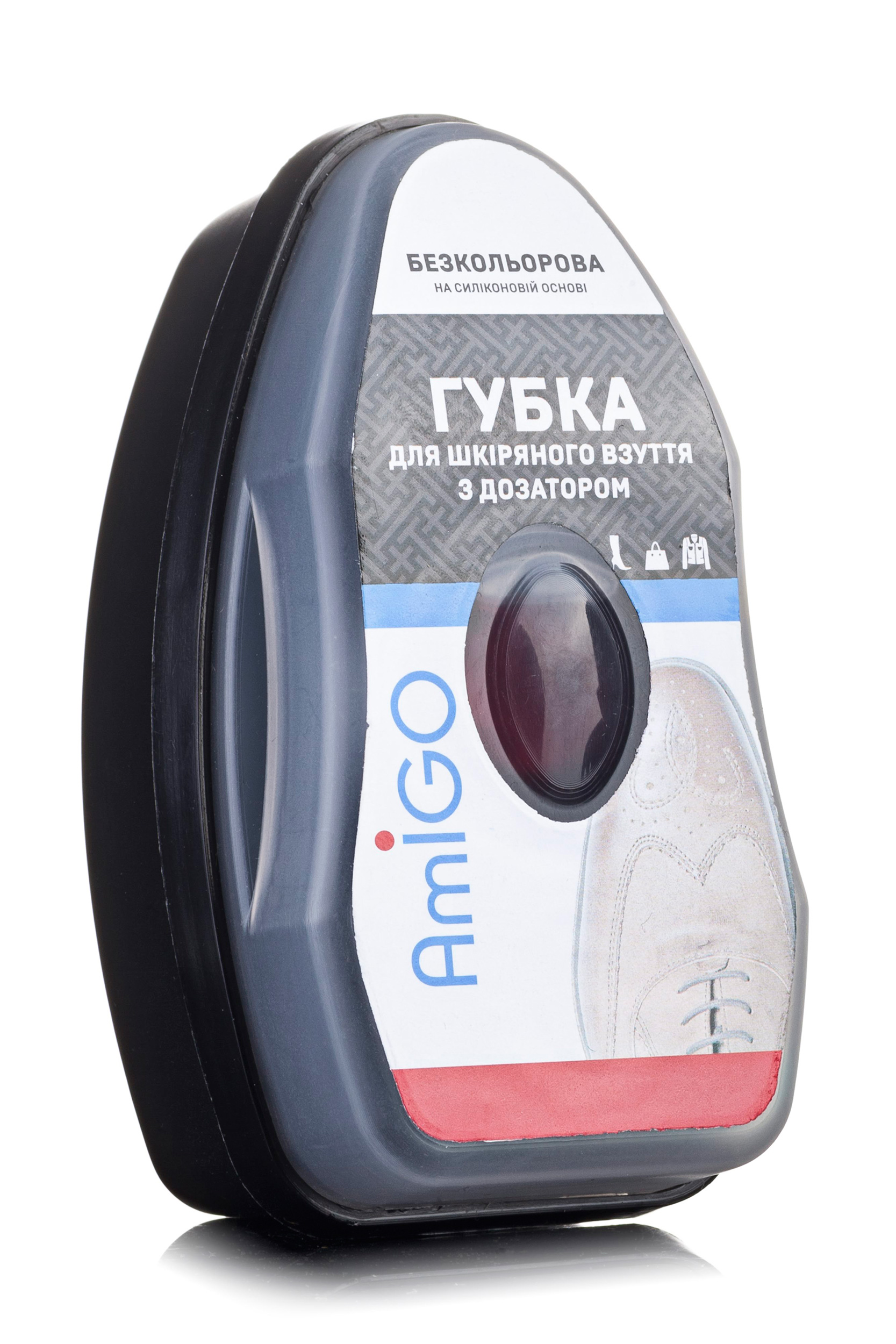 

Губка AmiGO для шкiряного взуття з дозатором безкольорова