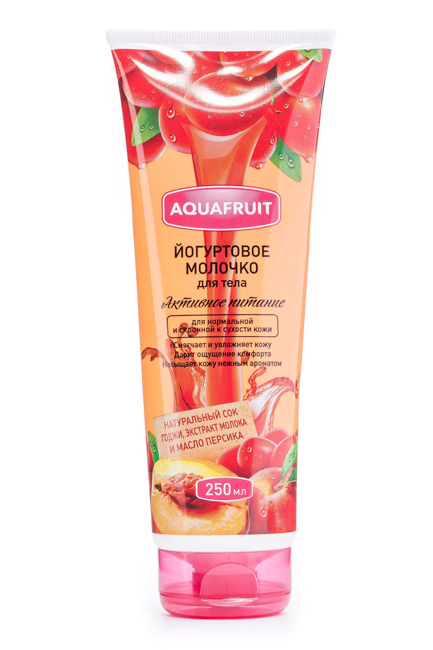 

Молочко для тіла Aquafruit Активне живлення для нормальної та сухої шкіри, 250мл