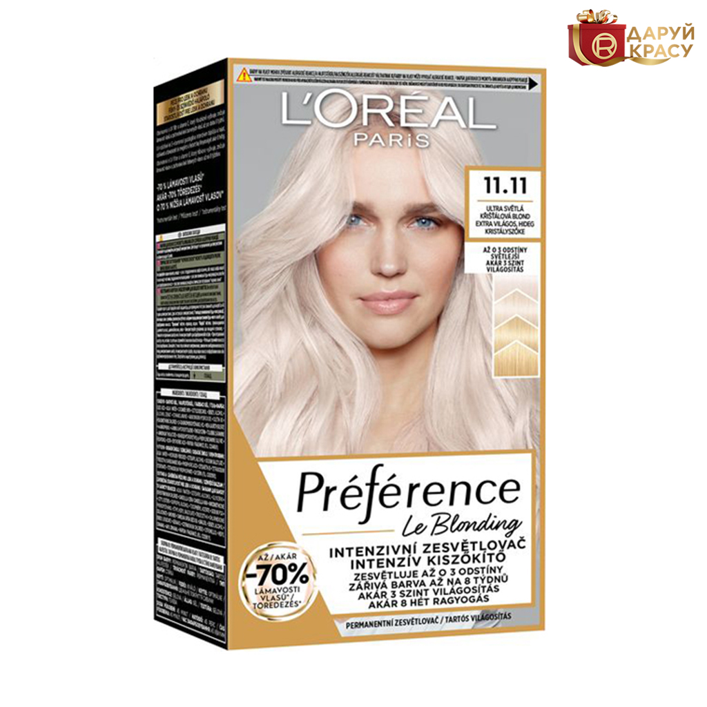 

Уцінка! Стійка фарба для волосся L'Oreal Paris Preference 11.11, 174 мл
