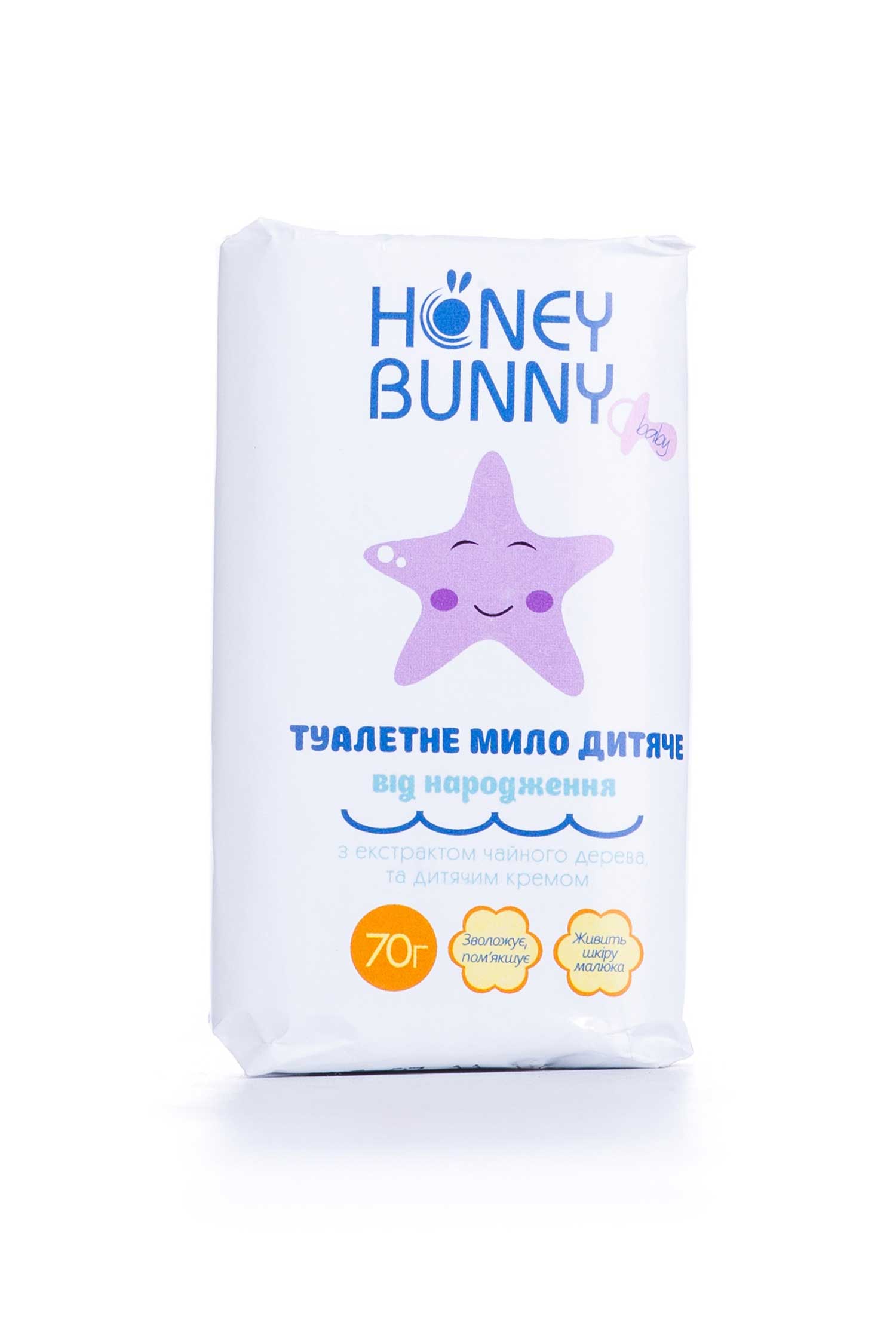 

Мило Honey Bunny туалетне дитяче з кремом з екстрактом чайного дерева 70г