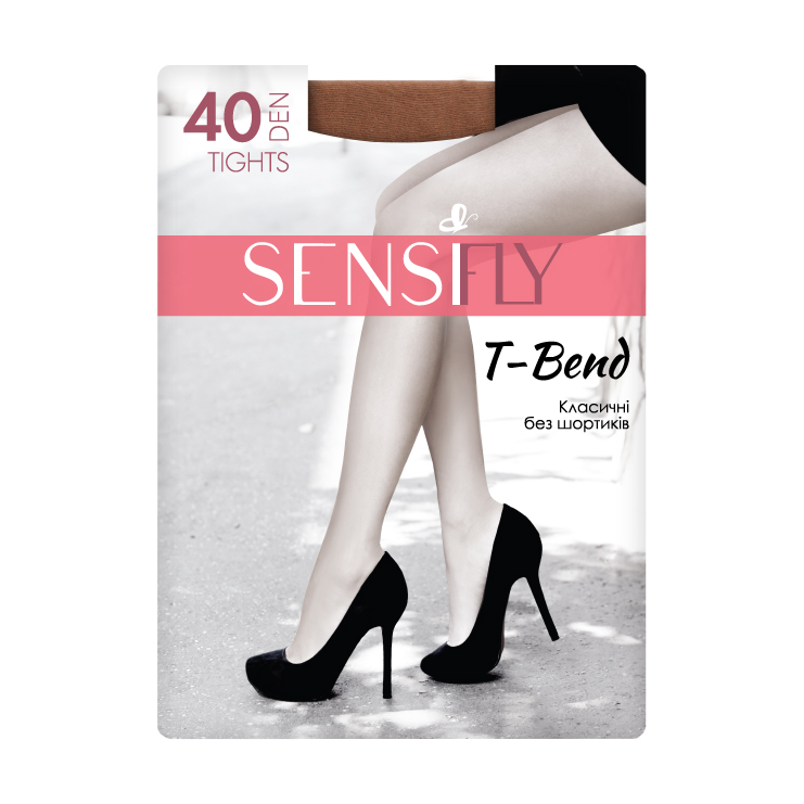 

Колготки жіночі Sensi fly T-Bend Класичні, без шортиків, 40 DEN, чорні, розмір 4