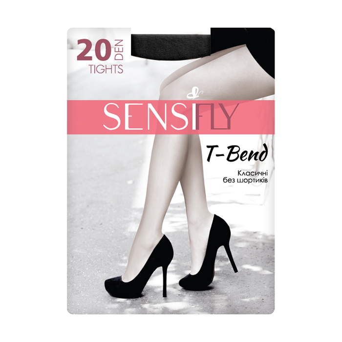 

Колготки жіночі Sensi fly T-Bend Класичні, без шортиків, 20 DEN, чорні, розмір 3