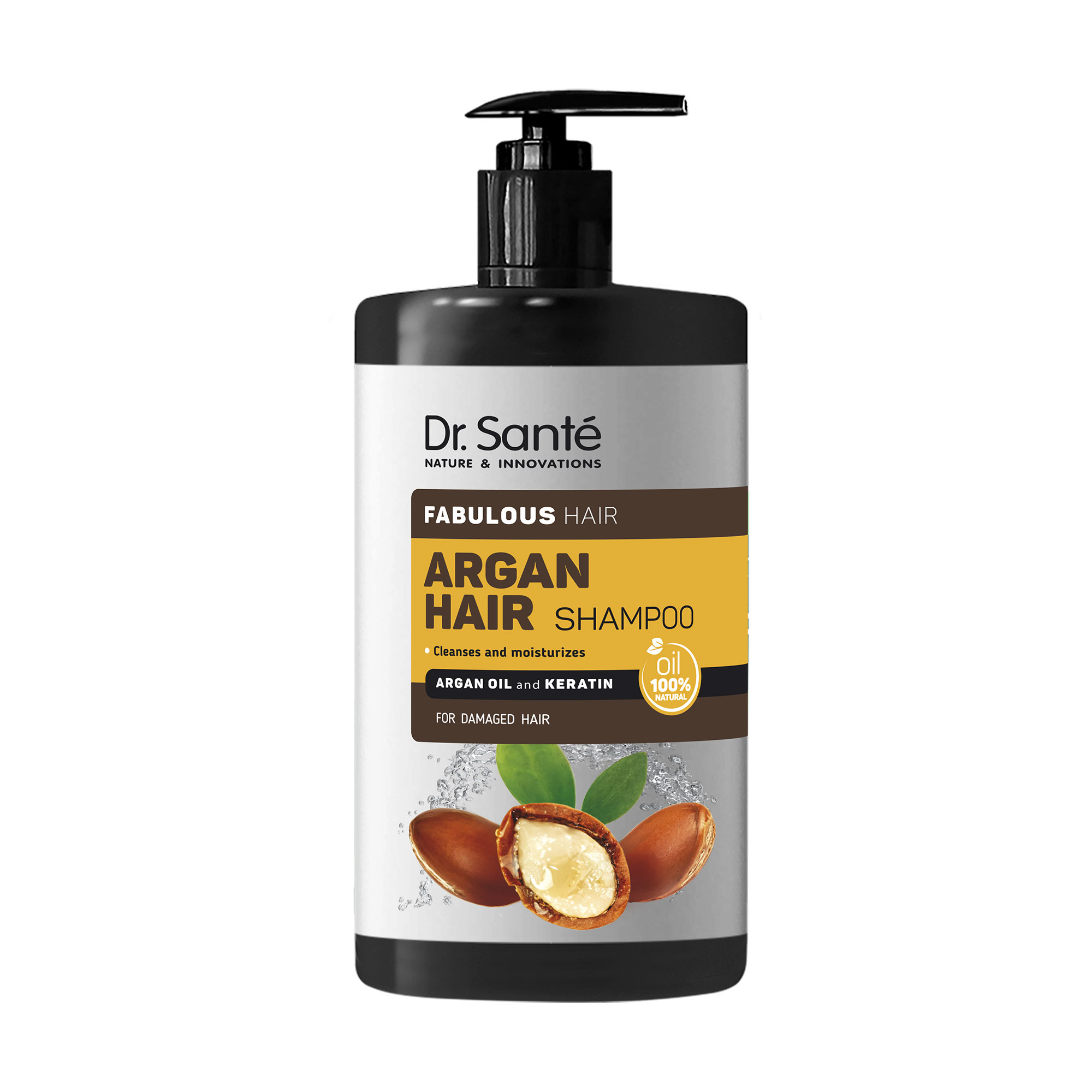 

Уцінка! Шампунь для пошкодженого волосся Dr. Sante Argan Hair Очищення та зволоження, з олією аргани та кератином, 1 л