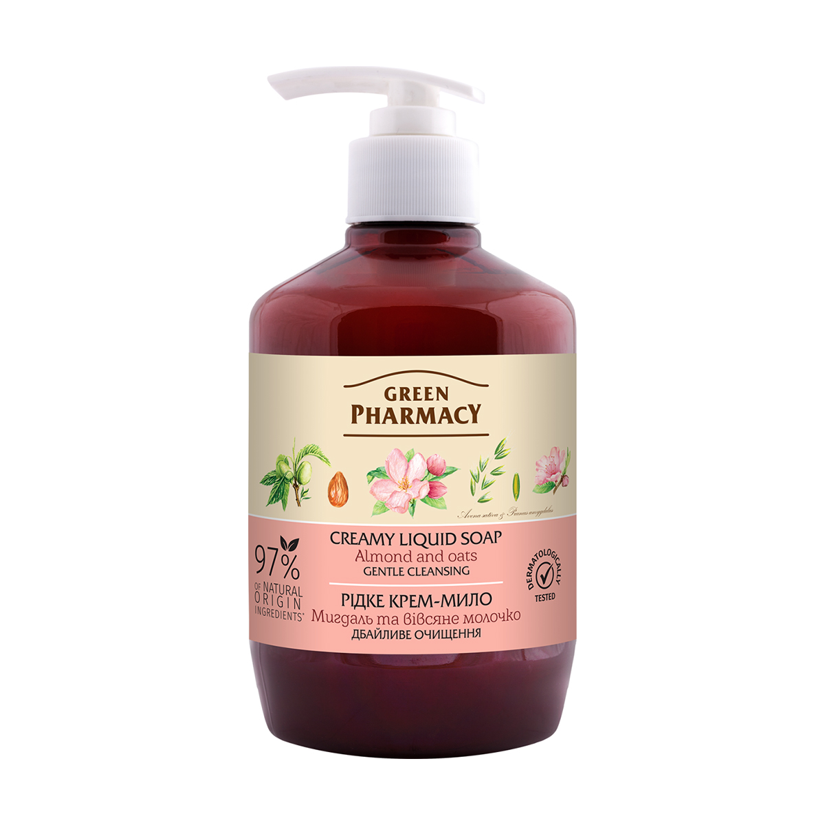 

Уцінка! Рідке крем-мило Зеленая аптека Мигдаль та вівсяне молочко, 460 мл