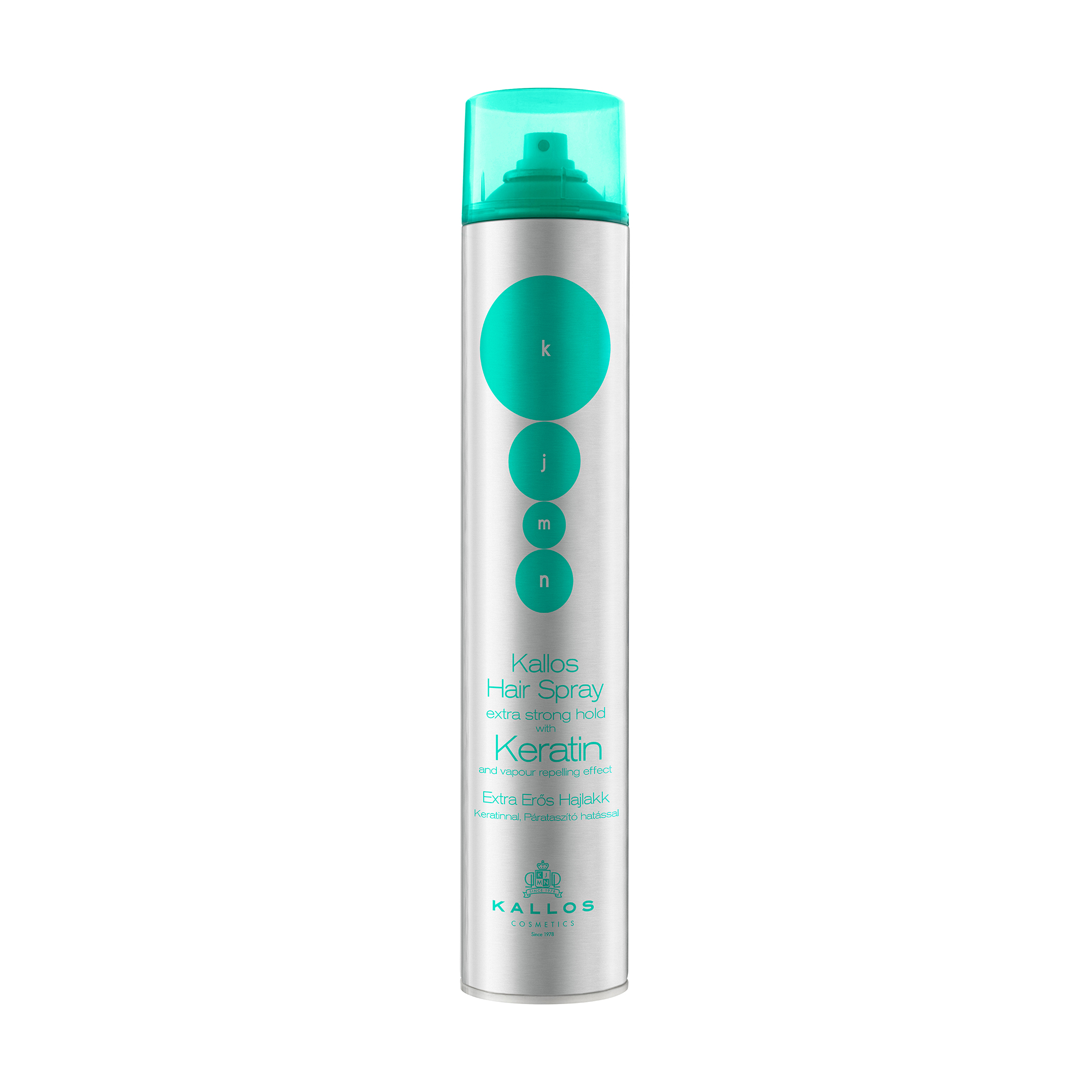 

Уцінка! Лак для волосся Kallos Cosmetics KJMN With Keratin And Vapour Repelling Effect екстрасильної фіксації, 750 мл