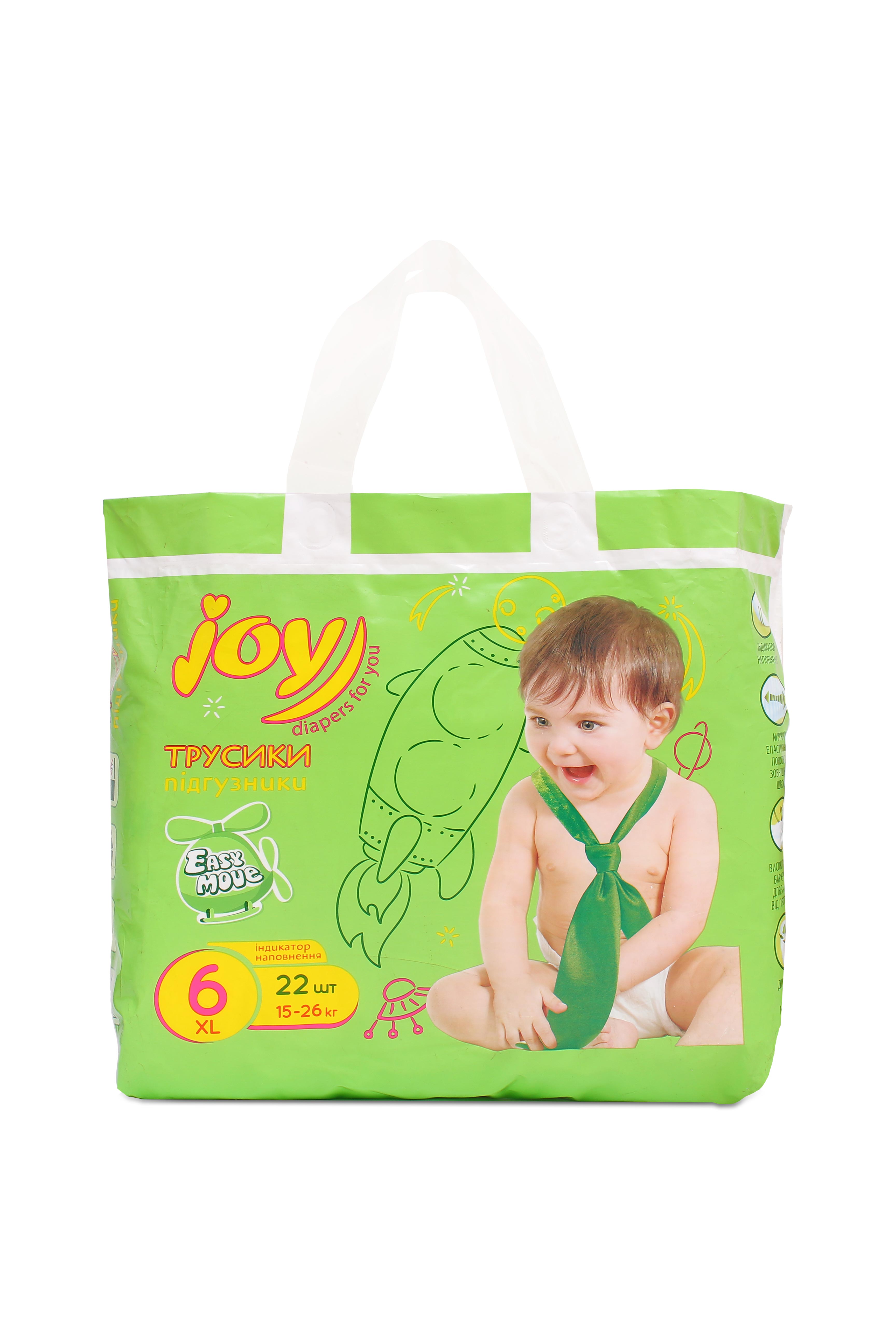 

Підгузники-трусики Joy Easy Move розмір 6, 15-26 кг, 22 шт
