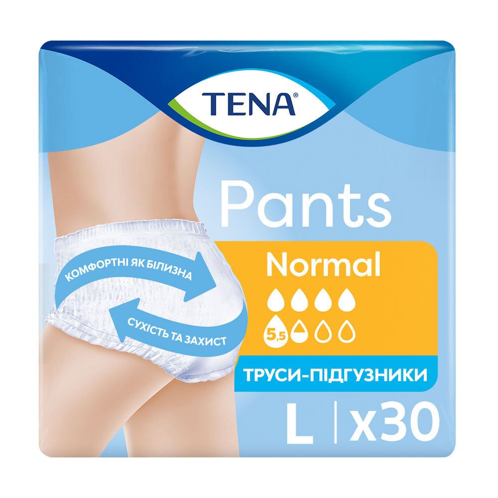 Урологічні труси-підгузки для дорослих TENA Pants Normal, розмір Large, 30 шт