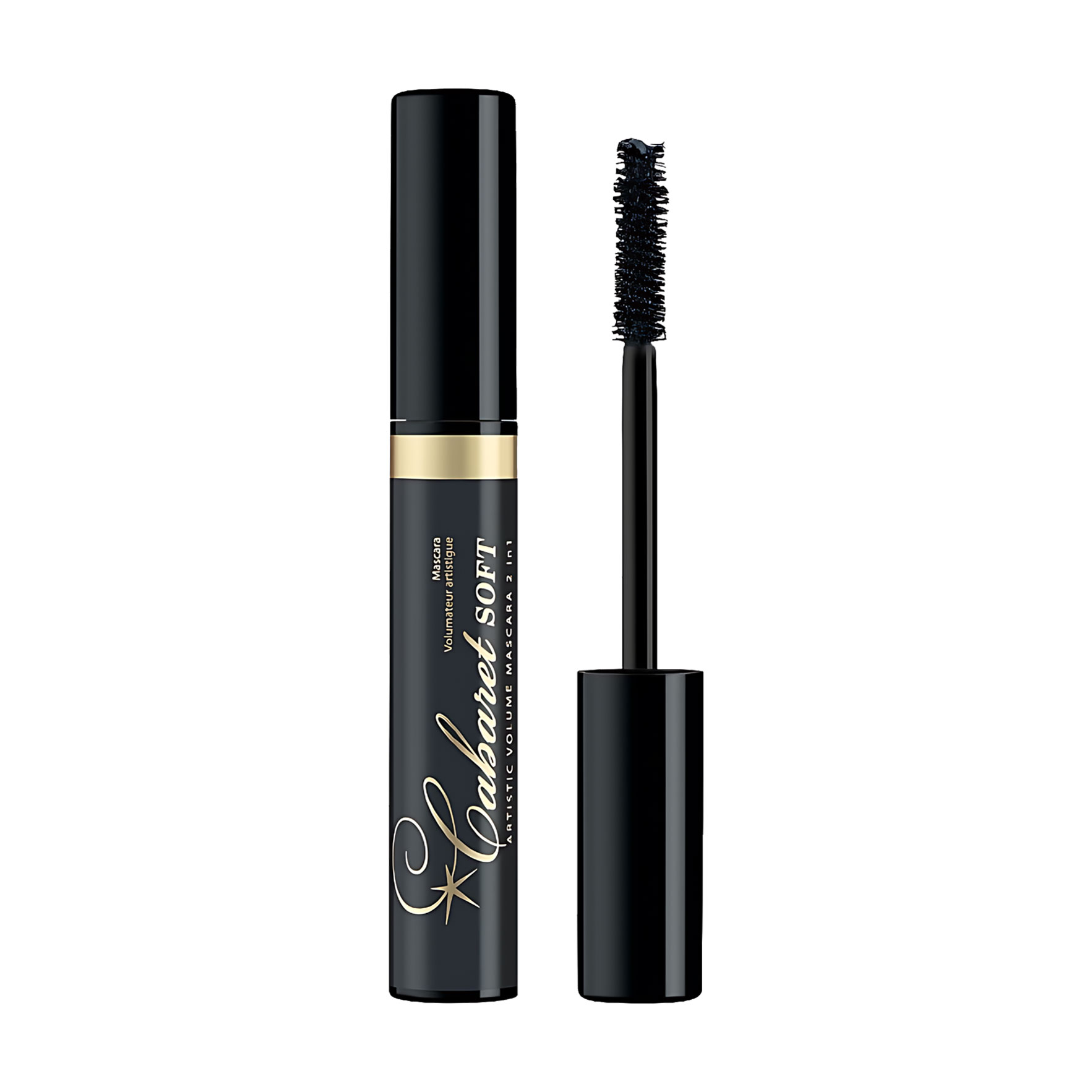 

Туш для вій 2 в 1 CHEREL Cabaret Soft Artistic Volume Mascara 2 In 1 зі сценічним ефектом Black, 10 мл