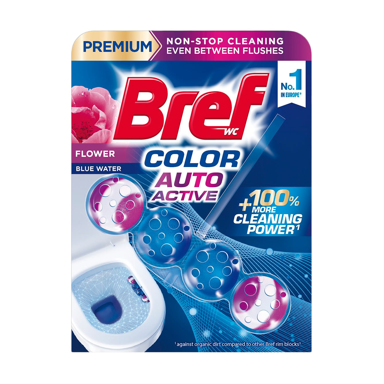 Твердий туалетний блок Bref Color Aktiv Квіткова свіжість, 50 г