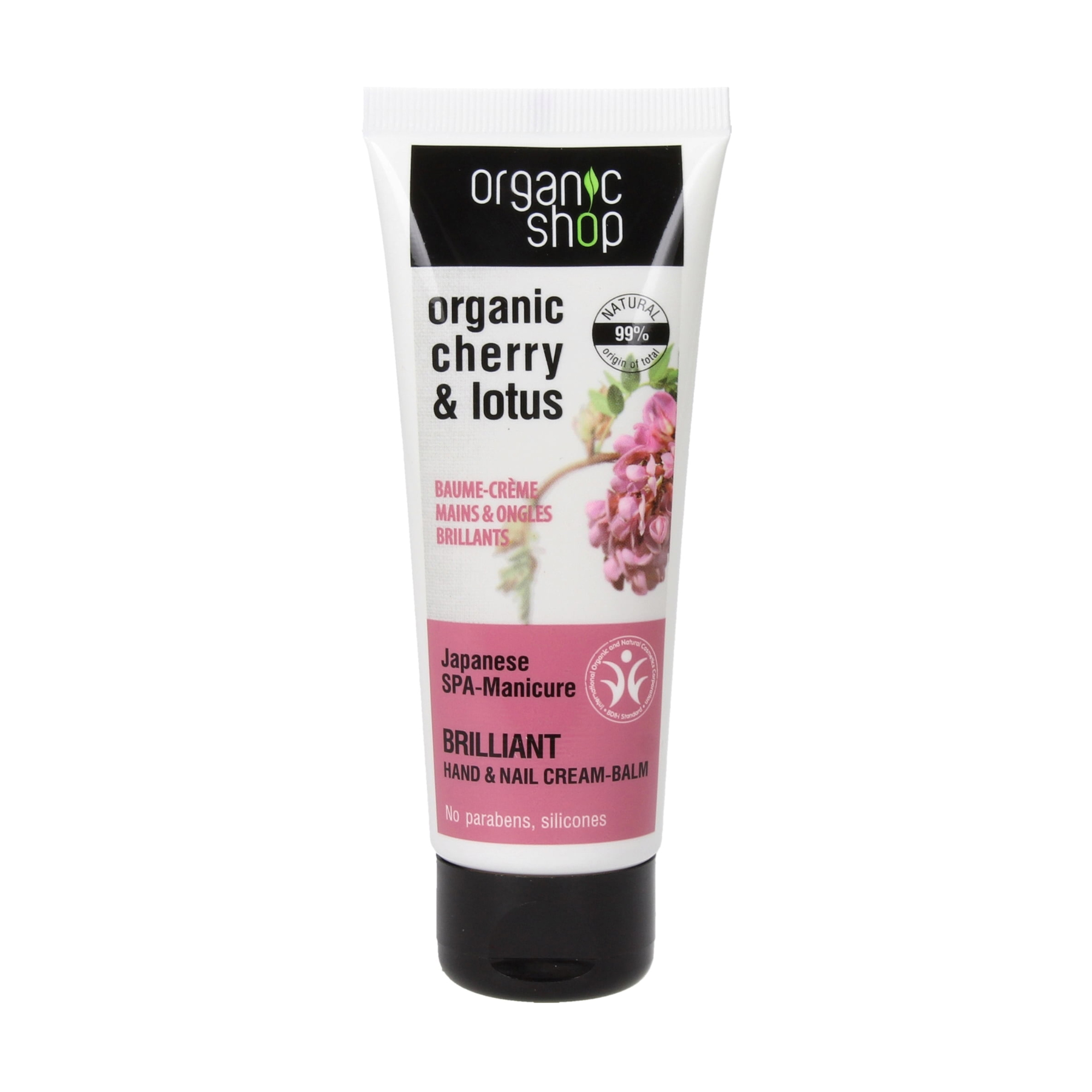 

Крем-бальзам для рук і нігтів Organic Shop Cherry Lotus Японський Spa-манікюр, 75 мл