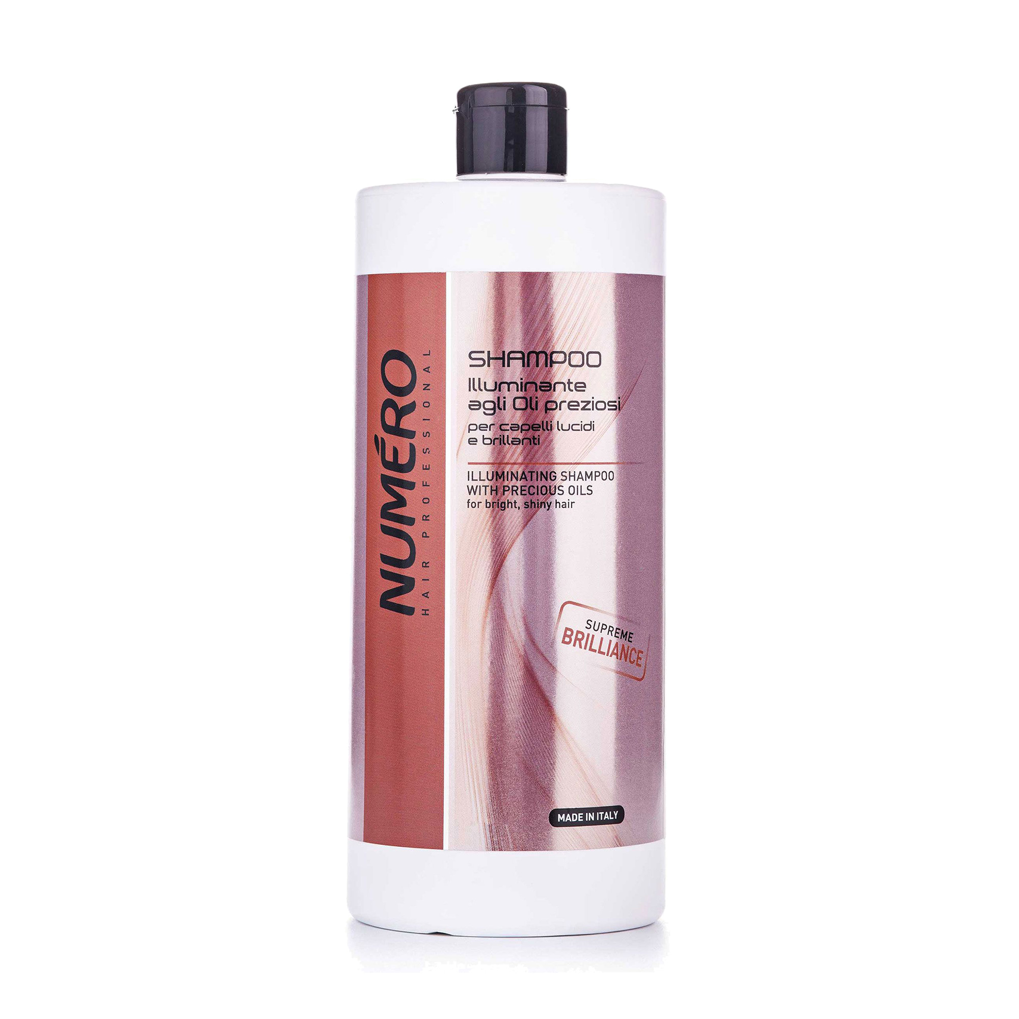 

Уцінка! Шампунь Brelil Numero Supreme Brilliance Illuminating Shampoo для блиску волосся, на основі цінних олій, 1 л