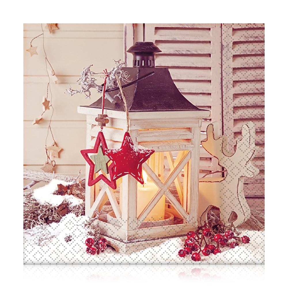 

Серветки декоративні Lito Ліхтарик, 3-шарові, 33*33 см, 18 шт