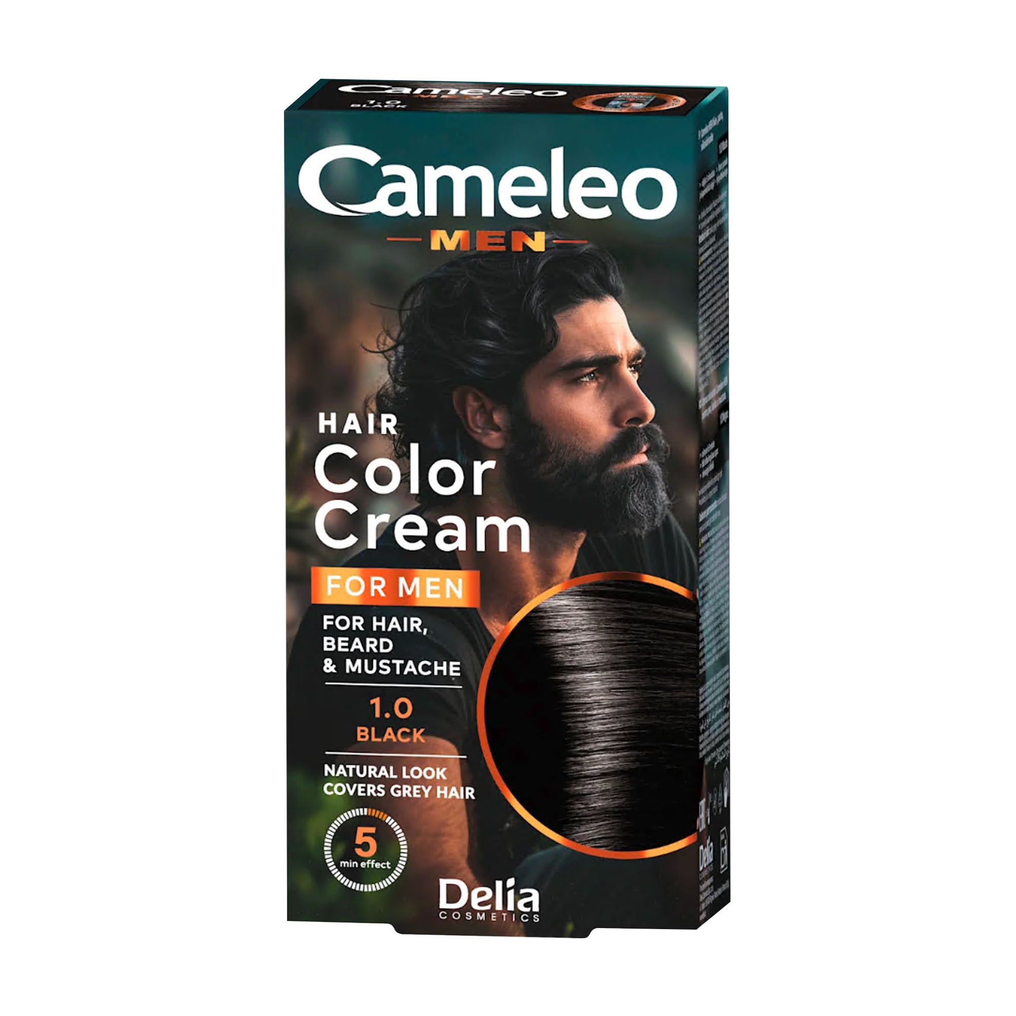 

Уцінка! Чоловіча фарба для волосся Delia Cosmetics Cameleo Men 1.0 Black, 30 мл