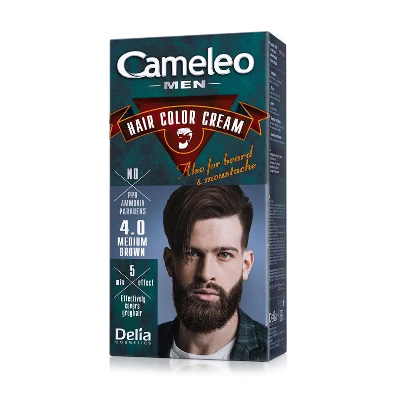 

Уцінка! Чоловіча фарба для волосся Delia Cosmetics Cameleo Men 4.0 Medium Brown, 30 мл