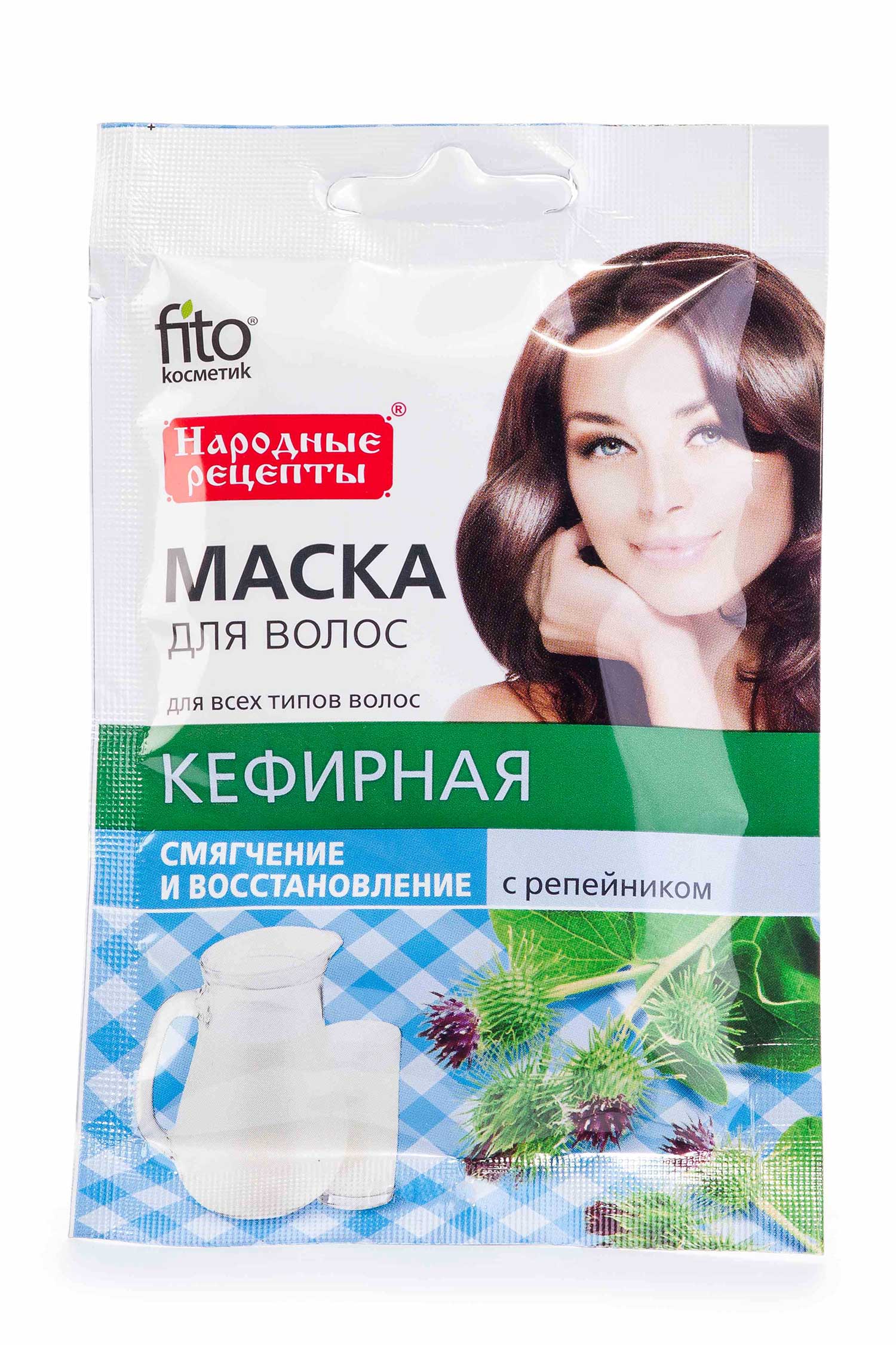 

Маска для волосся Fitoкосметик з реп'яхом Кефірна, 30 мл