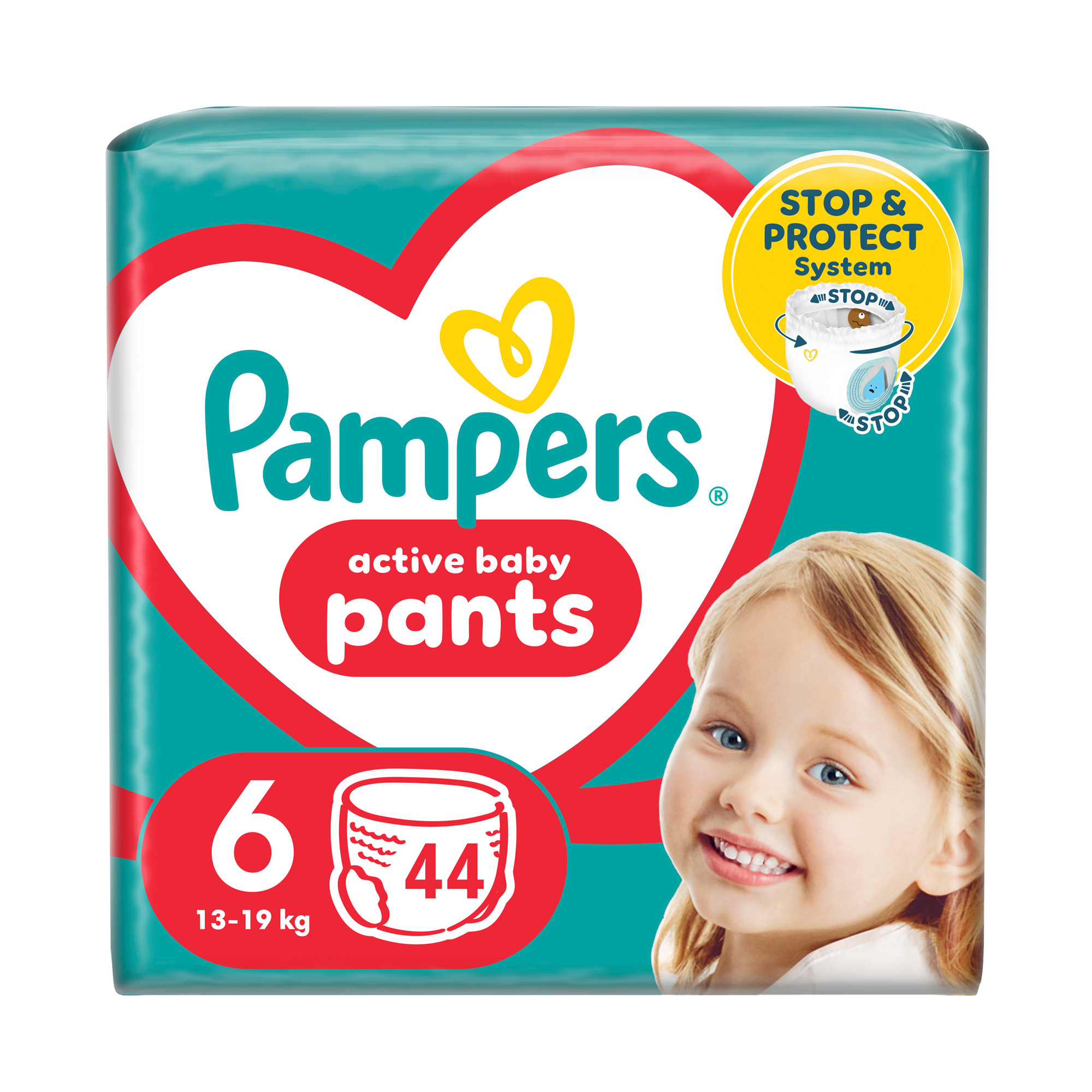 

Підгузки-трусики Pampers Active Baby Pants розмір 6 (13-19 кг), 44 шт