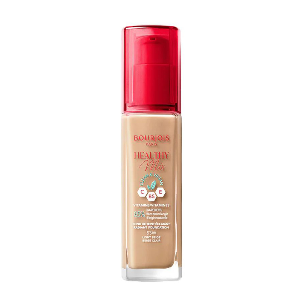 

Тональна основа для обличчя Bourjois Healthy Mix Anti-Fatigue Foundation 16H з вітамінами C, E, B5, 53W Light Beige, 30 мл