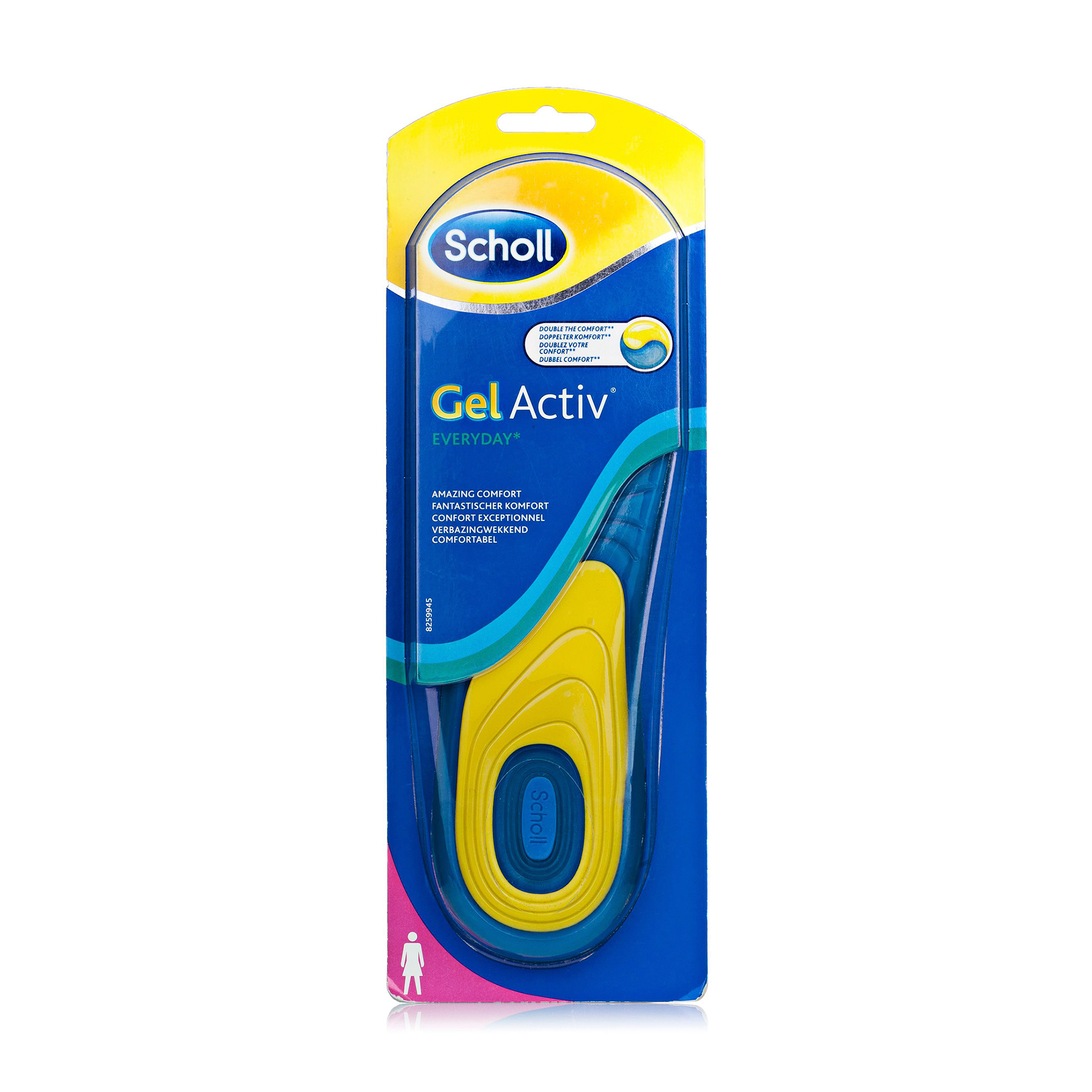 

Гелеві устілки для взуття Scholl Everyday GelActiv на кожен день, жіночі