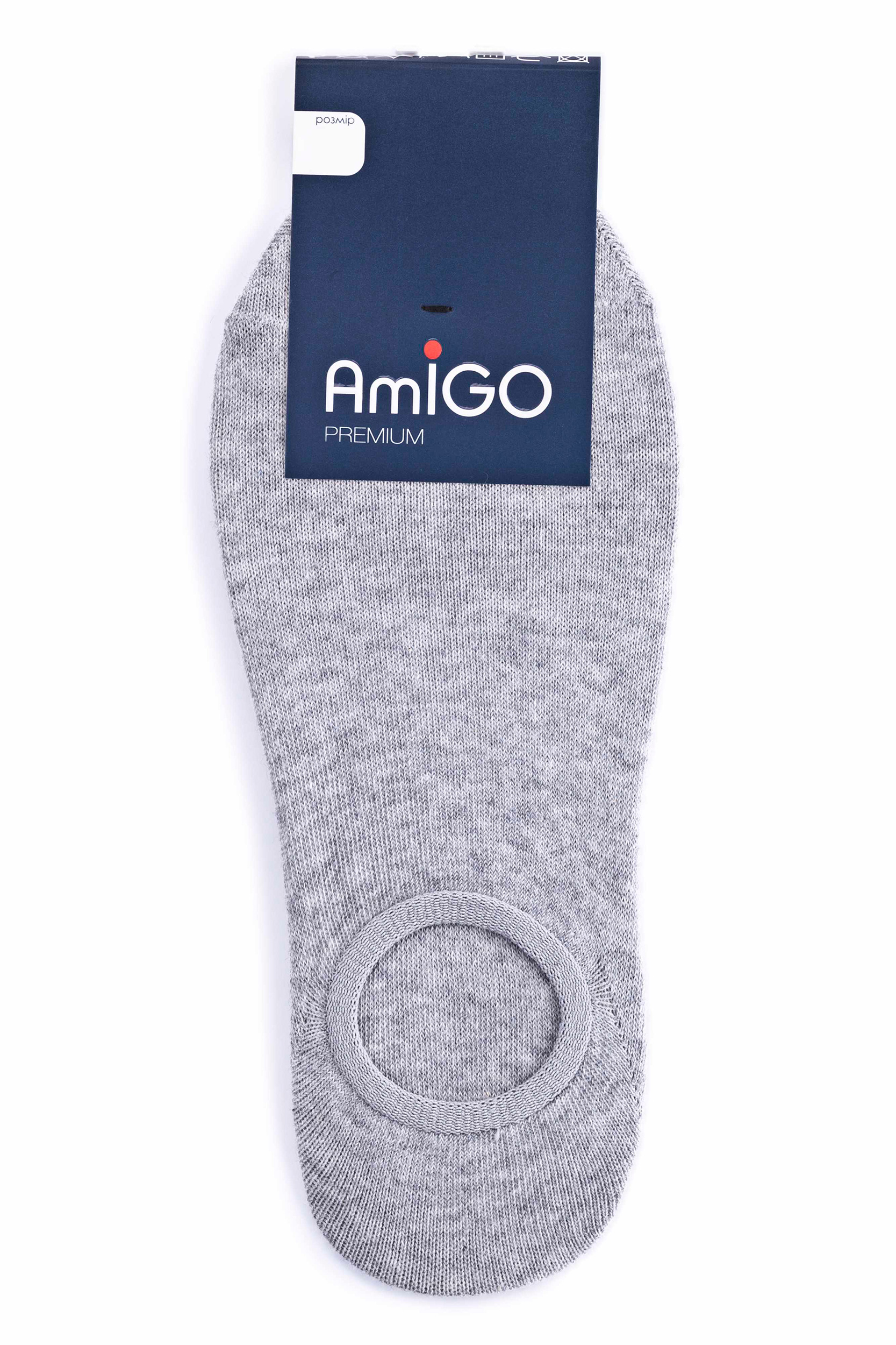

Шкарпетки чоловiчi AmiGO SS17 чешки-кільце р. 31 сірий меланж