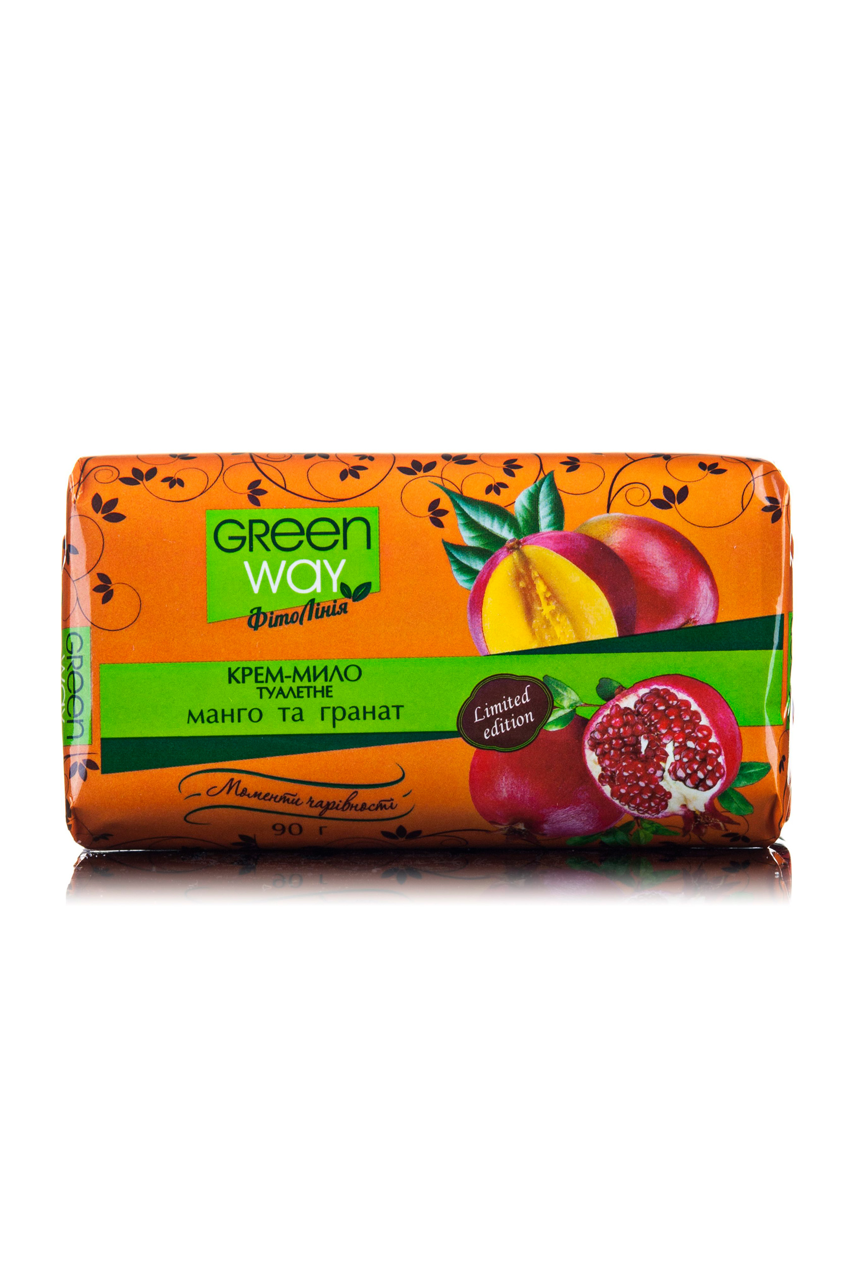 

Крем-мило тверде Green Way ФітоЛінія Манго та Гранат, 90 г