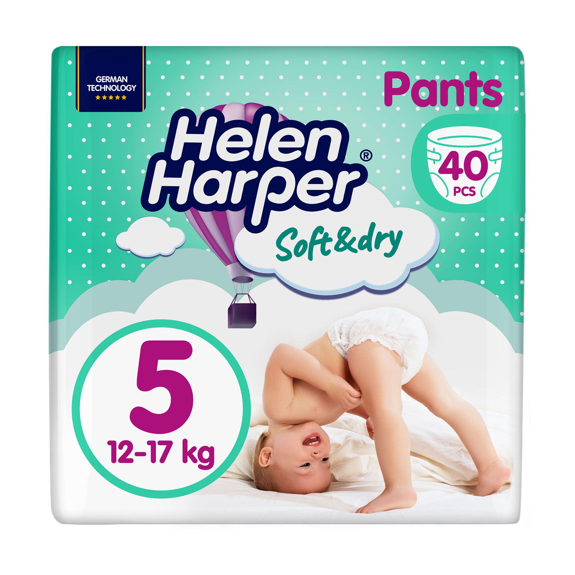 

Підгузки-трусики Helen Harper Soft & Dry Junior розмір 5 (12-17 кг), 40 шт