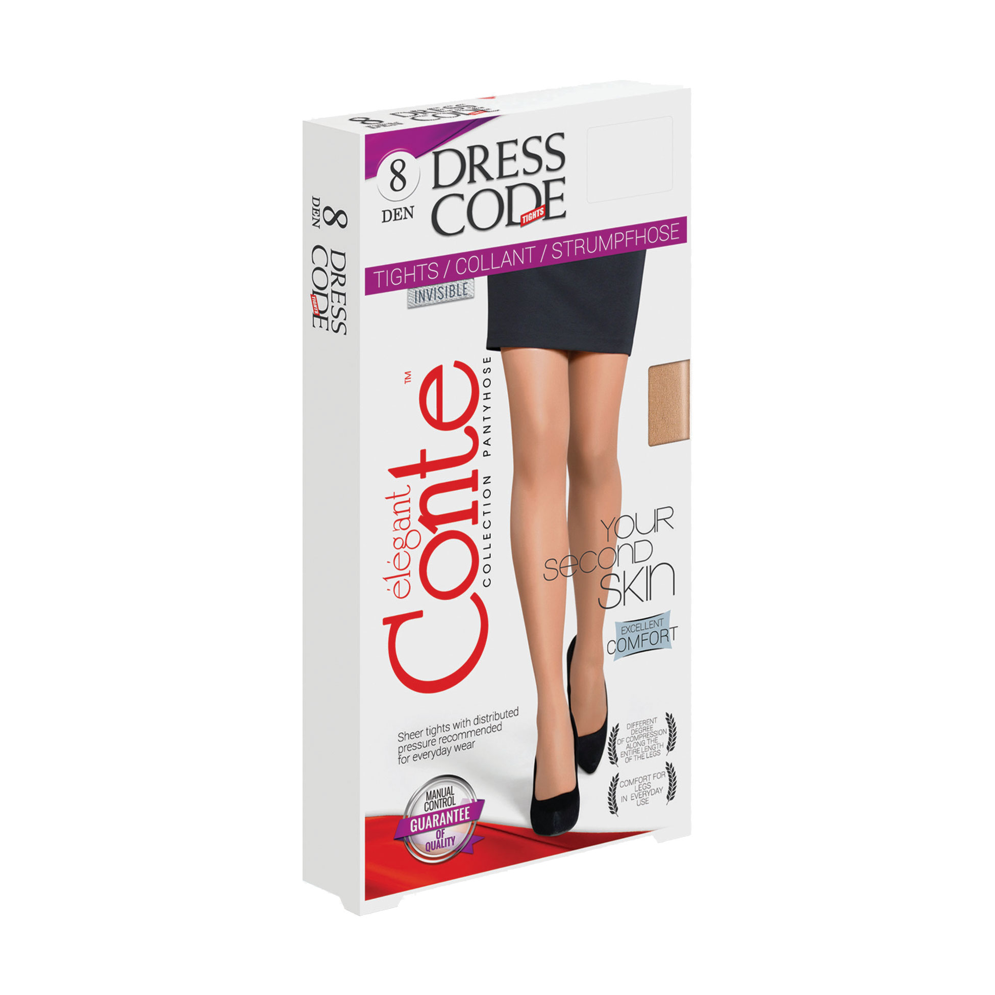 

Колготки жіночі Conte elegant Dress Code без шортиків, 8 DEN, Bronz, розмір 3