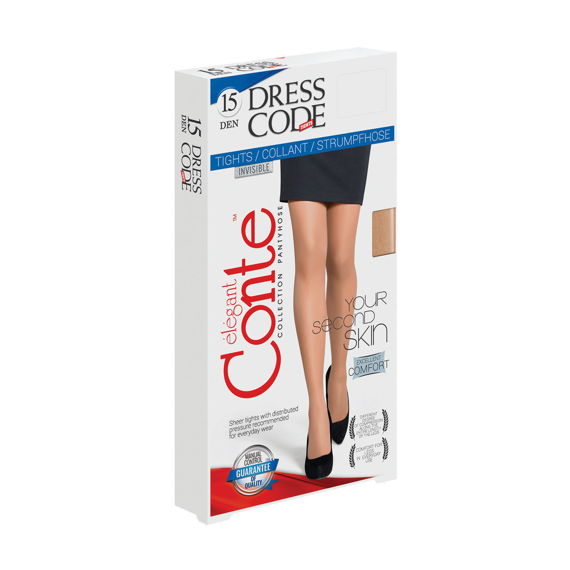 

Колготки жіночі Conte elegant Dress Code без шортиків, 15 DEN, Beige, розмір 2