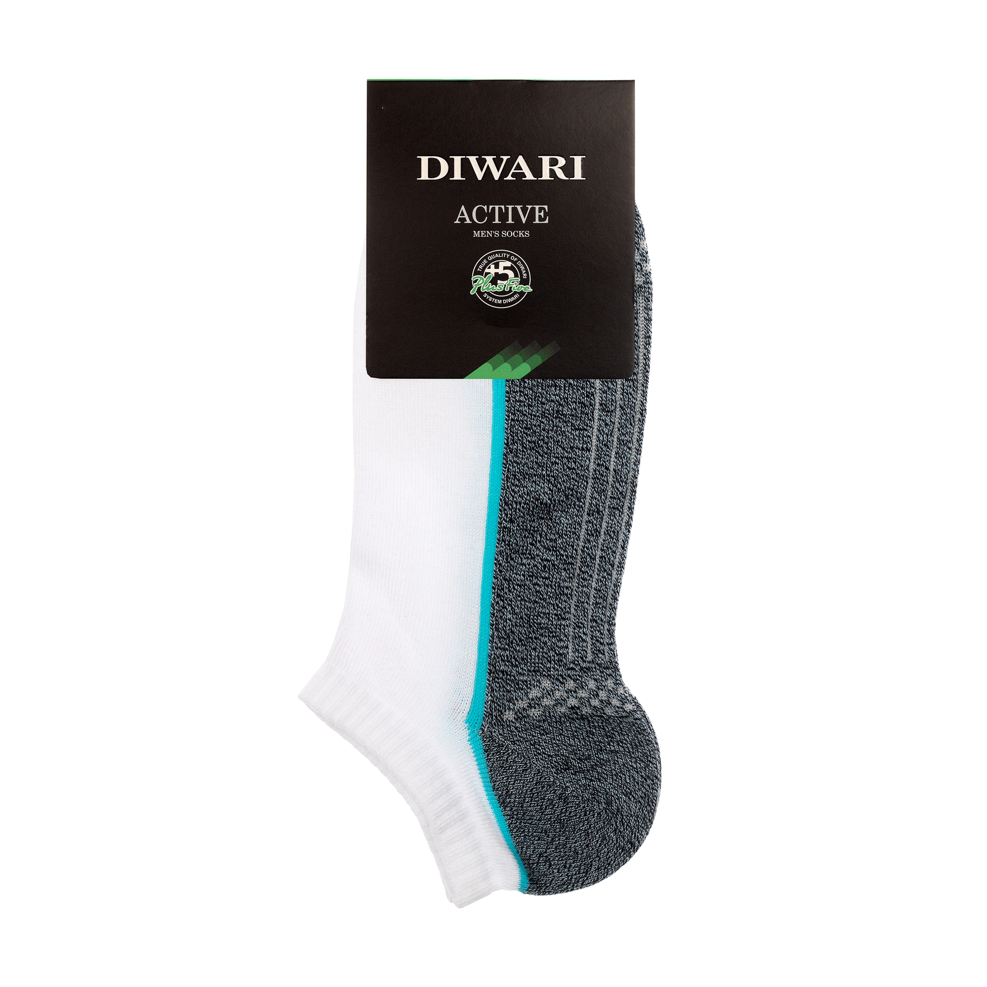

Шкарпетки чоловічі Diwari Active 15С-44СП 044 ультракороткі, білий/джинс, розмір 25