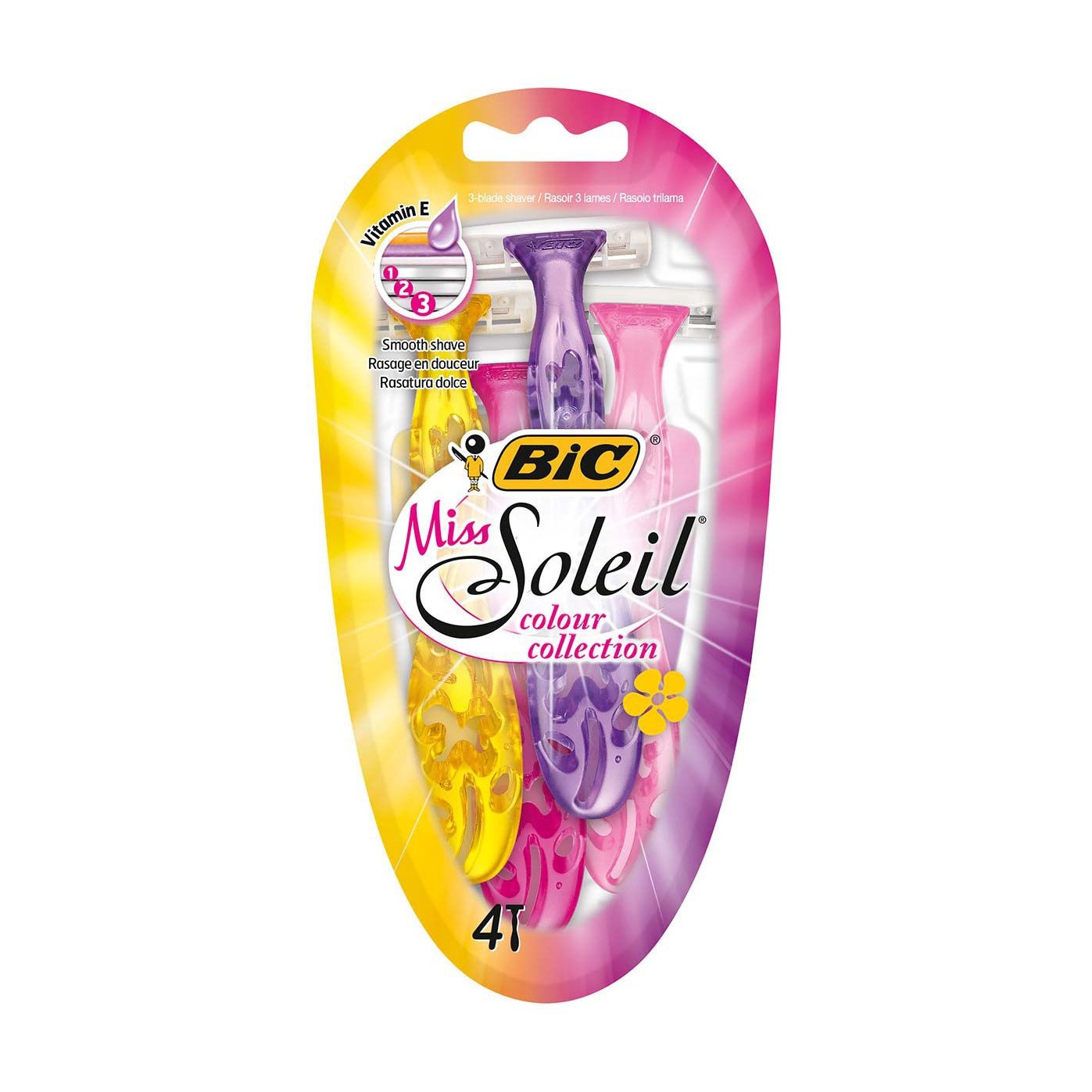 

Набір жіночих бритв BIC Miss Soleil без змінних картриджів, 4 шт
