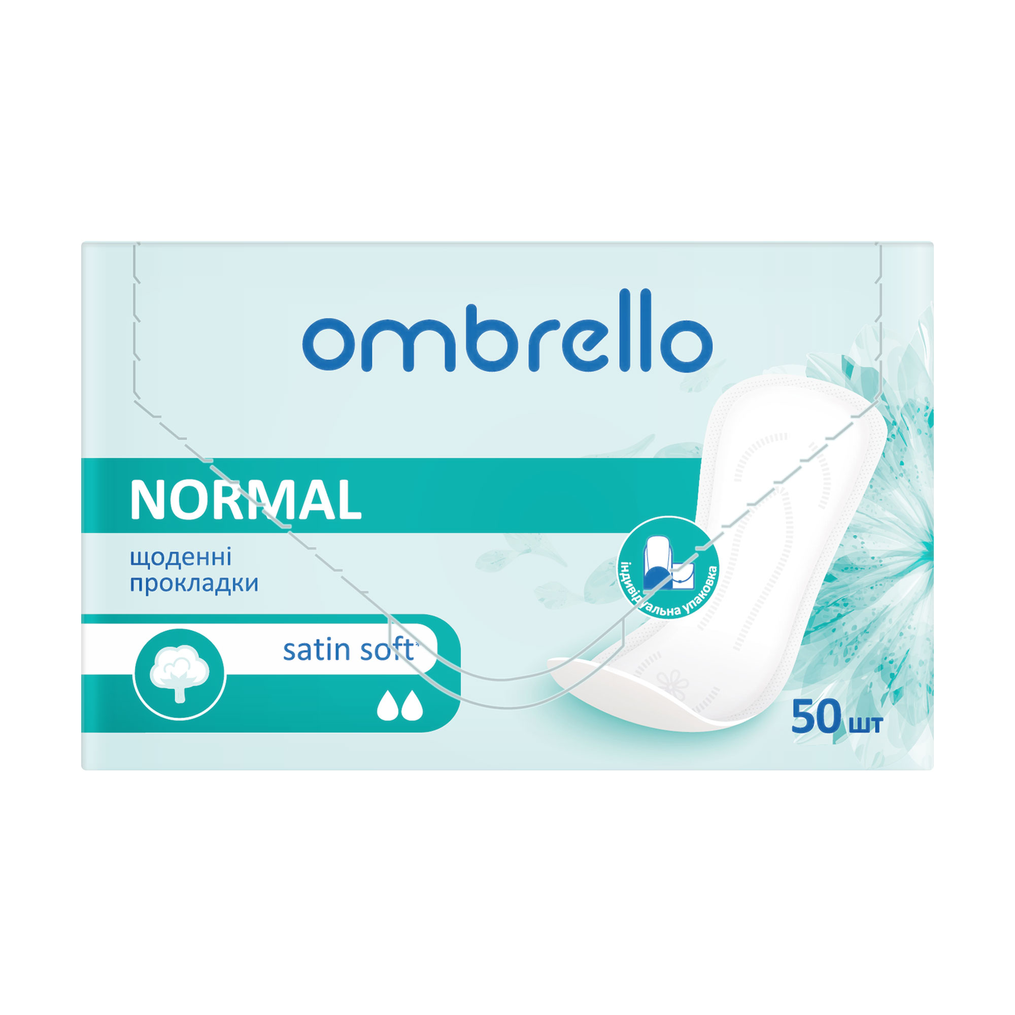 

Прокладки щоденні Ombrello Satin Soft Normal, 50 шт