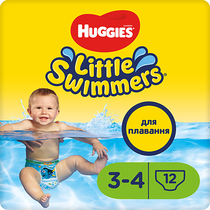 

Трусики-підгузки для плавання Huggies Little Swimmers розмір 3-4 (7-15 кг), 12 шт