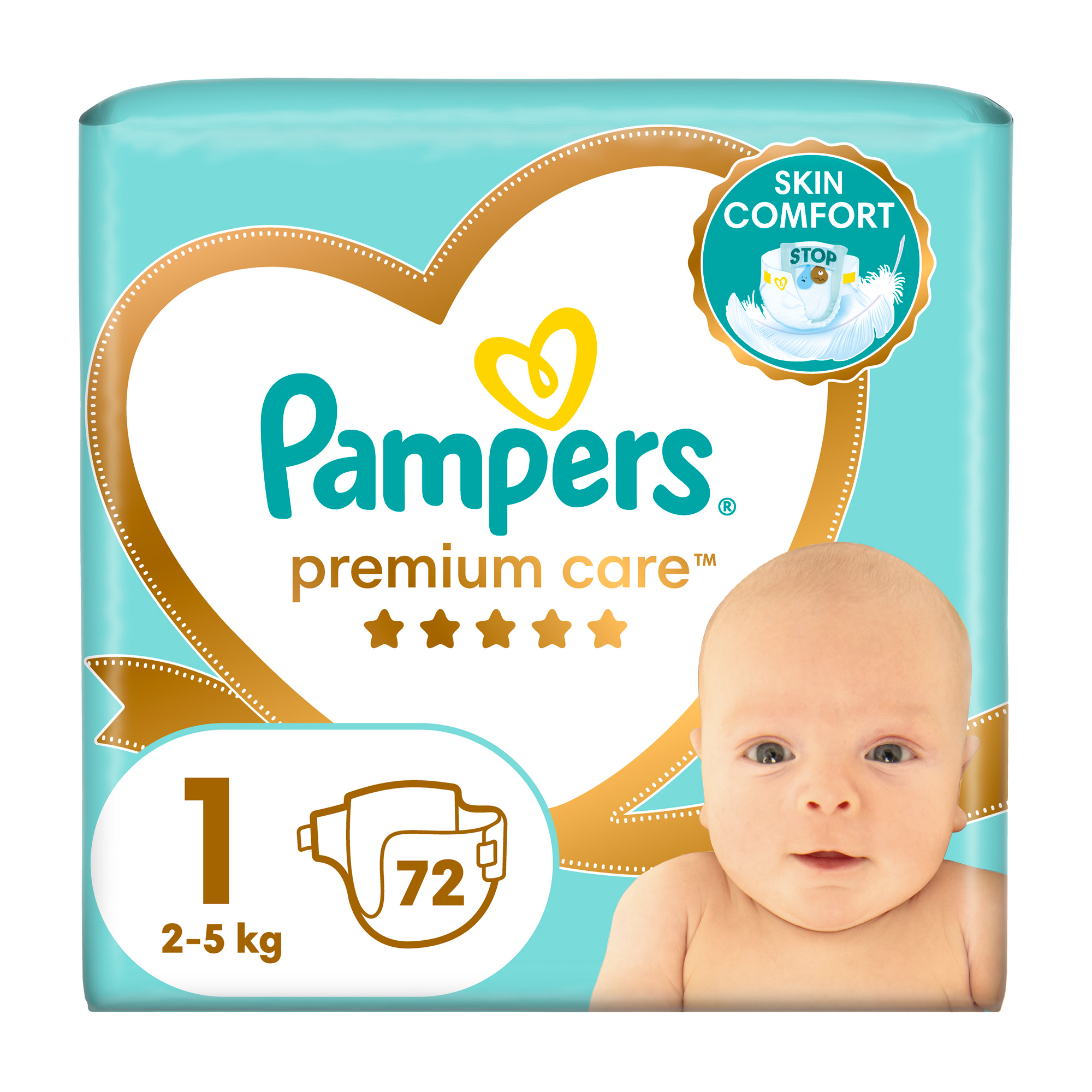 

Уцінка! Підгузки Pampers Premium Care розмір 1 (2-5 кг), 72 шт