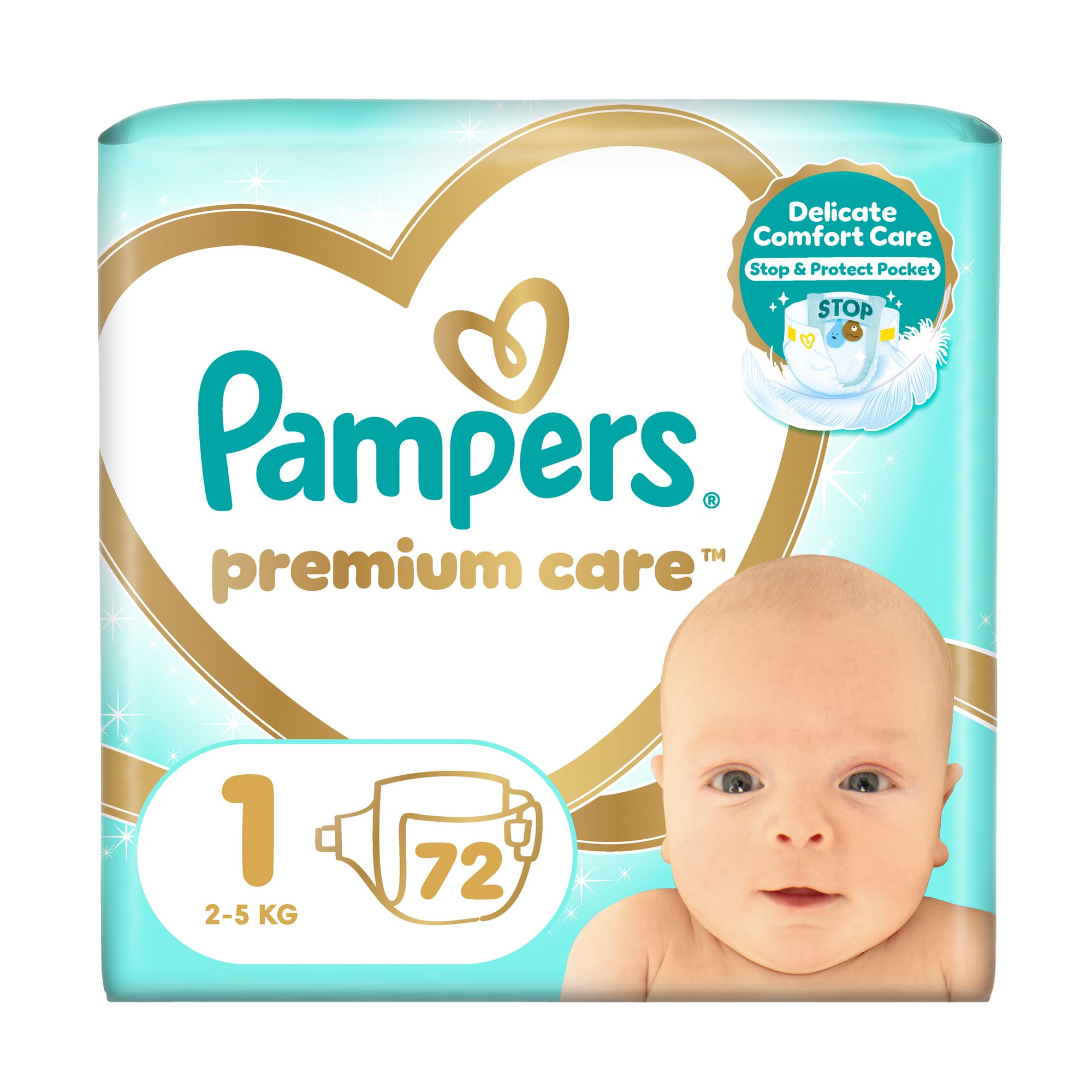 

Підгузки Pampers Premium Care розмір 1 (2-5 кг), 72 шт