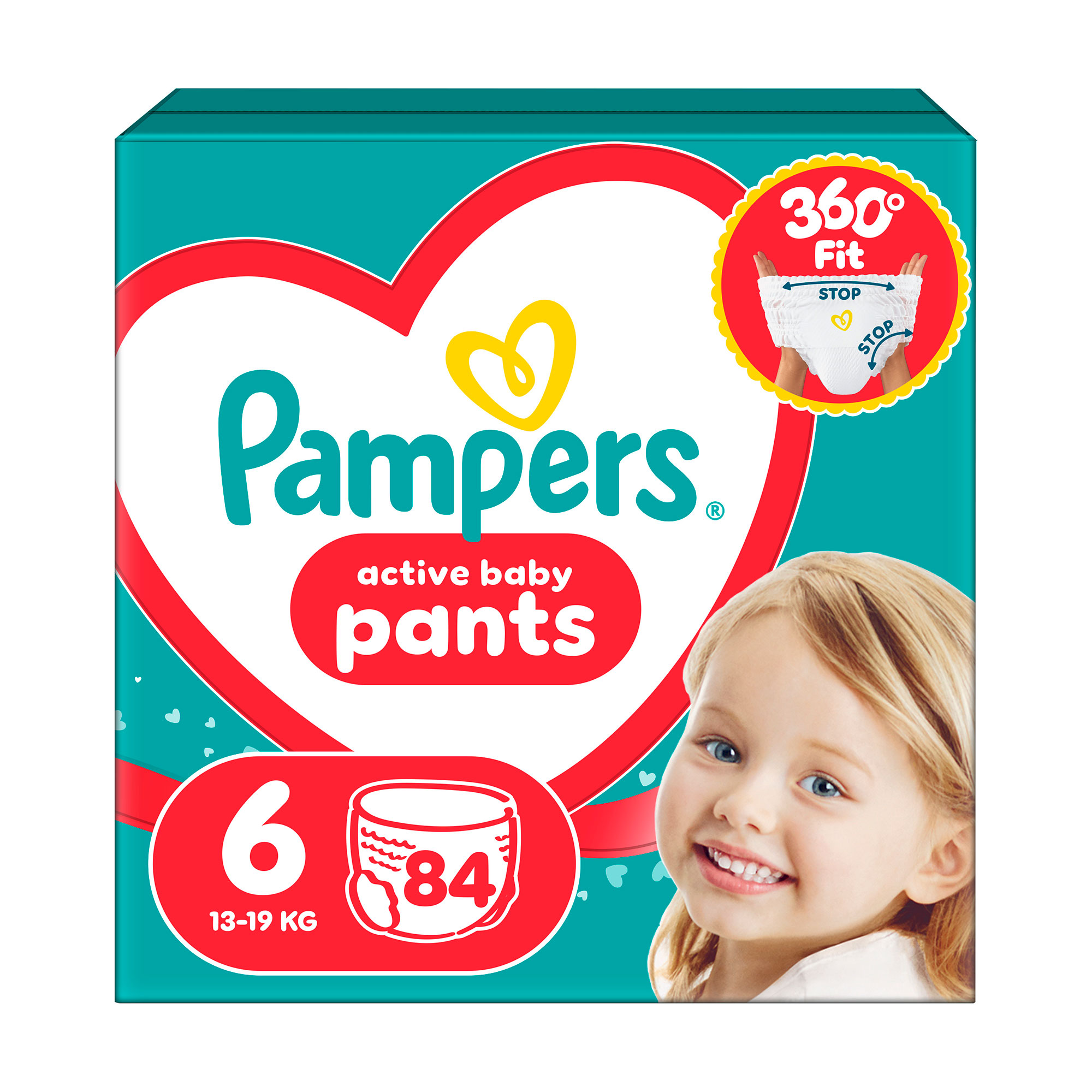 

Підгузки-трусики Pampers Active Baby Pants розмір 6 (13-19 кг), 84 шт