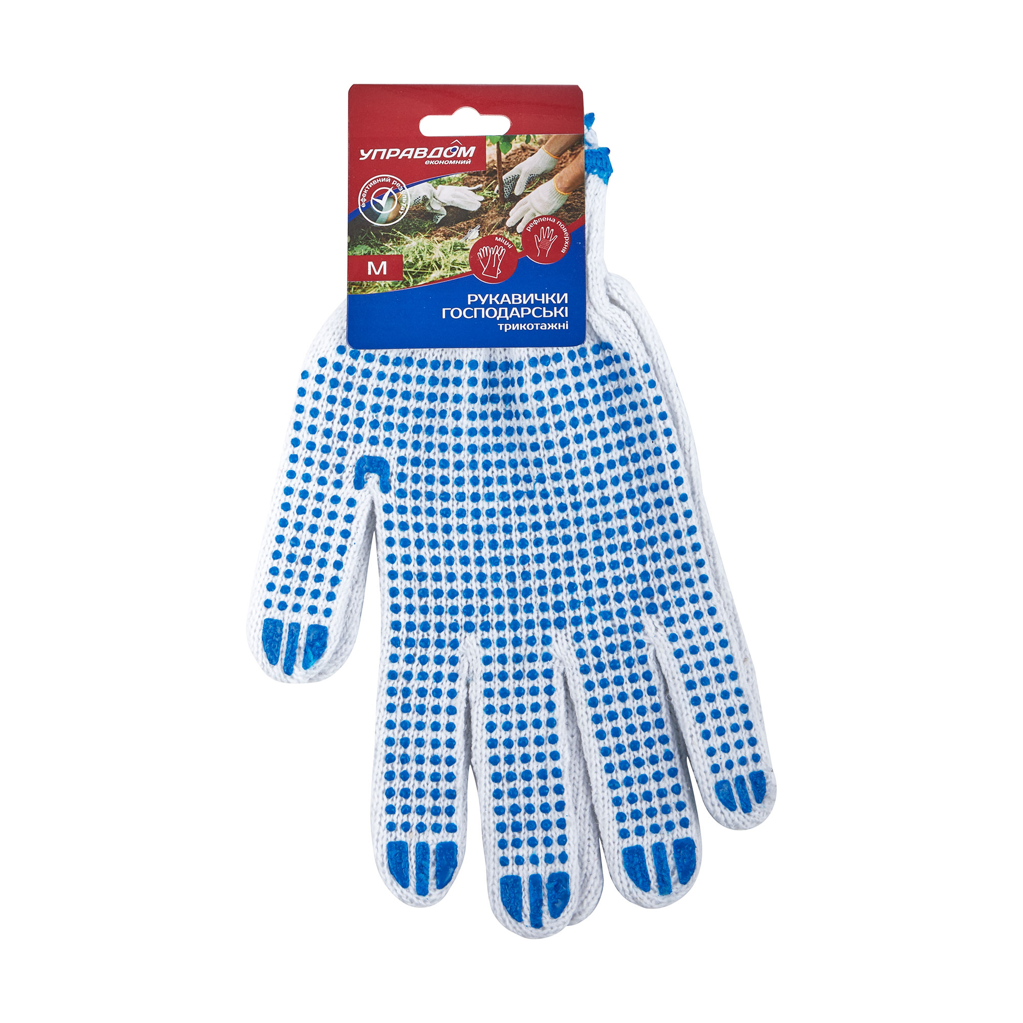 

Рукавички Управдом економний, трикотажні, універсальні, розмір М, 1 пара