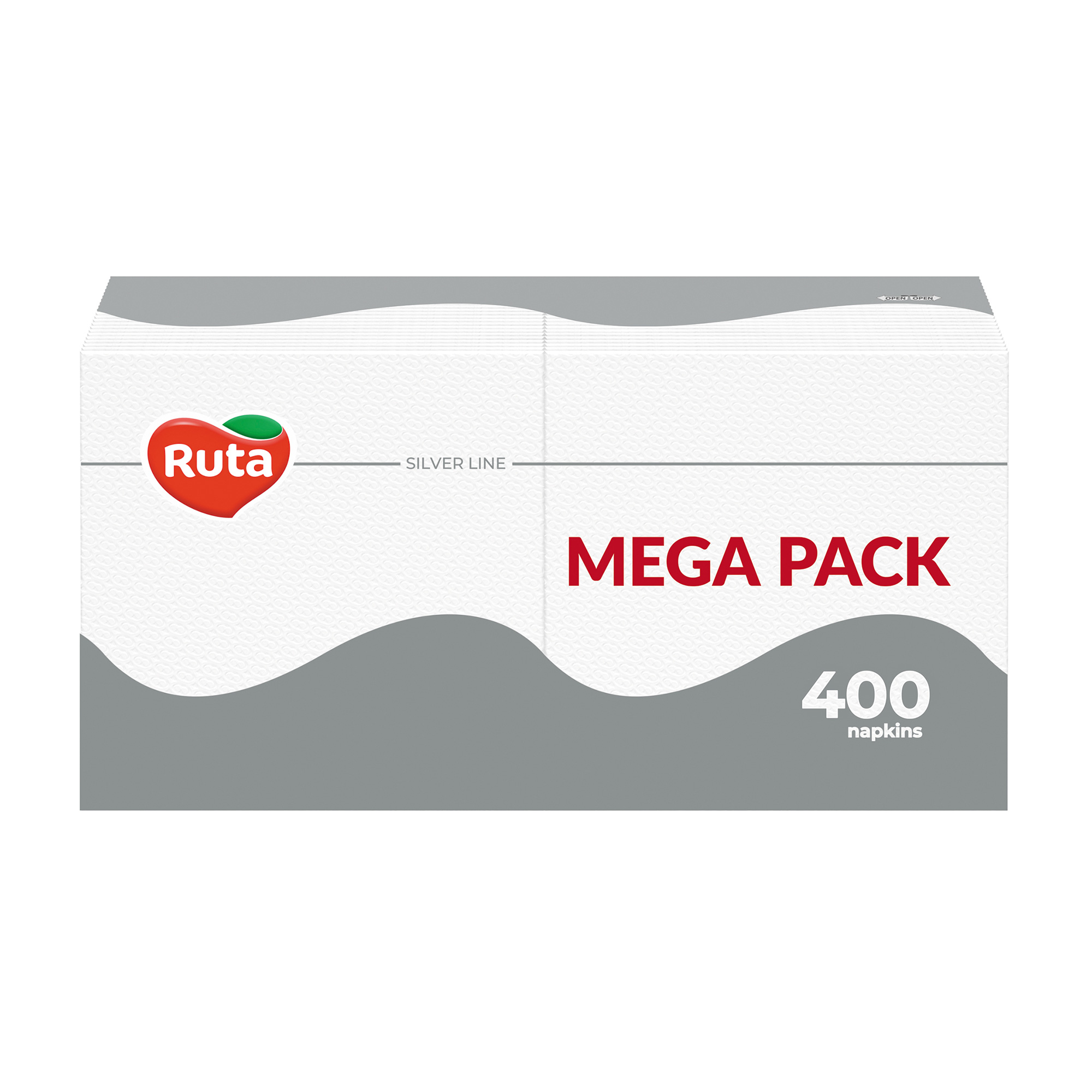 

Уцінка! Серветки столові RUTA Mega Pack 1-шарові, 24*24 см, 400 шт